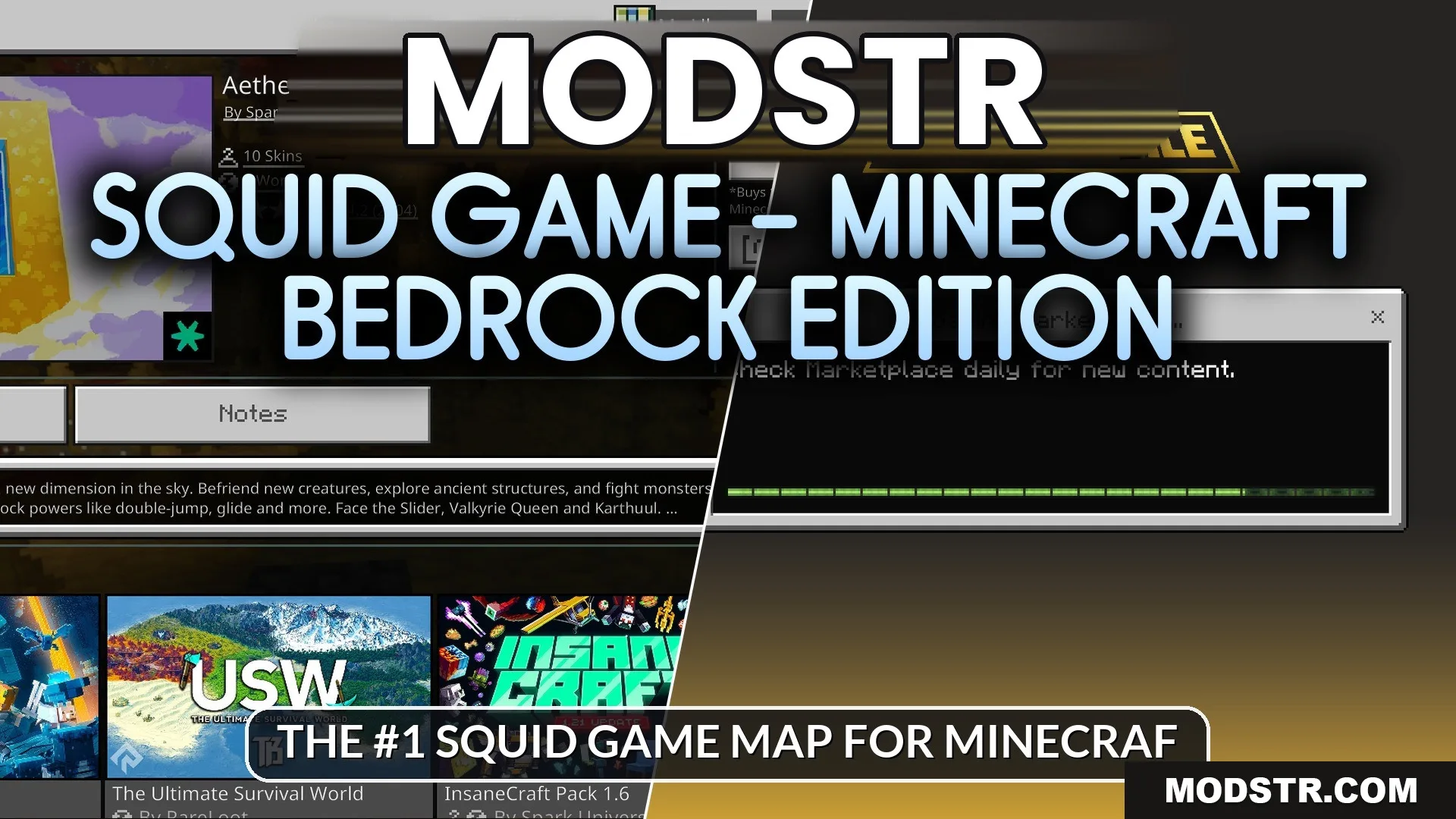 Squid Game – Minecraft Bedrock Edition Map (1.21) – Outlast Friends cover art