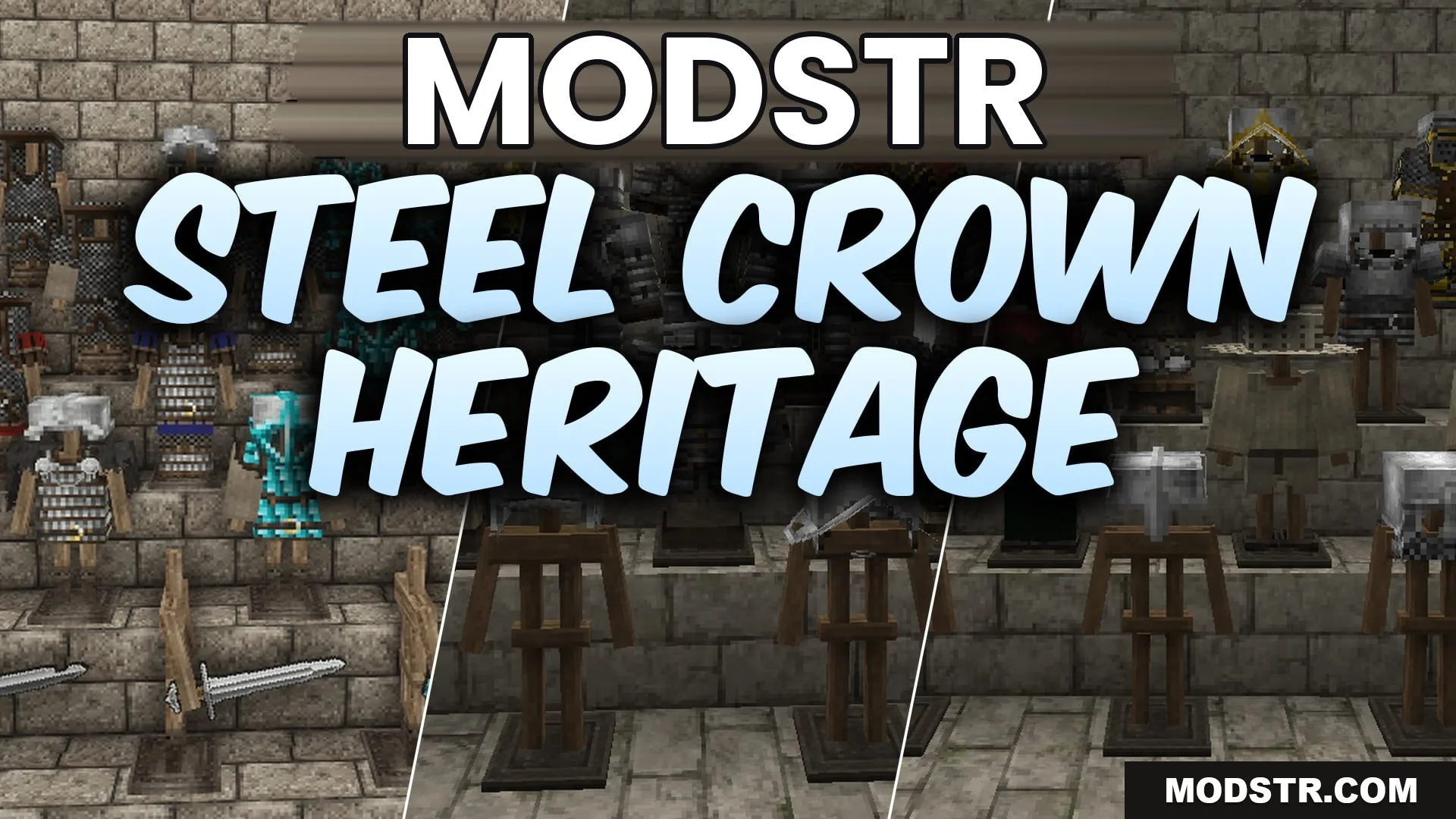 Steel Crown Heritage Resource Pack (1.21.11, 1.20.1) – Crisp Historical Knight cover art
