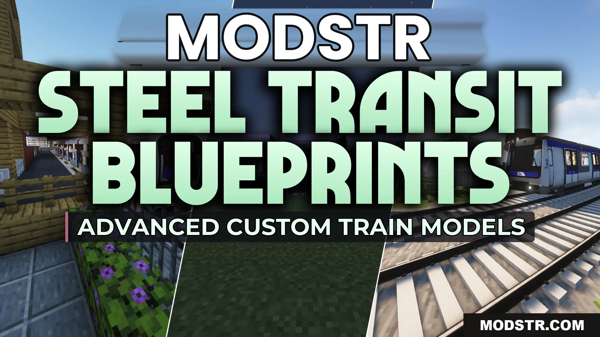 Steel Transit Blueprints Resource Pack (1.20.1) – Sleek Modern Trains