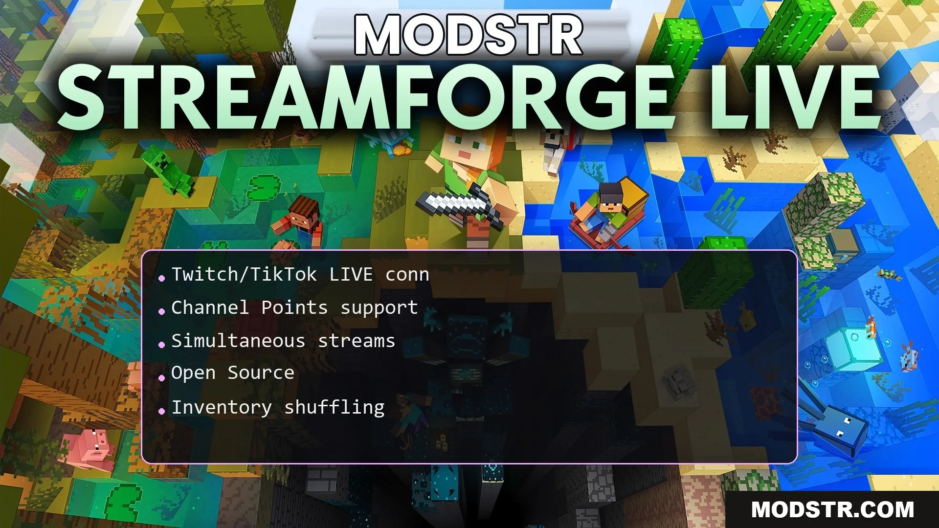 Streamforge Live Plugin (26.2, 1.20.1) – Let Live Stream Viewers Control Server cover art