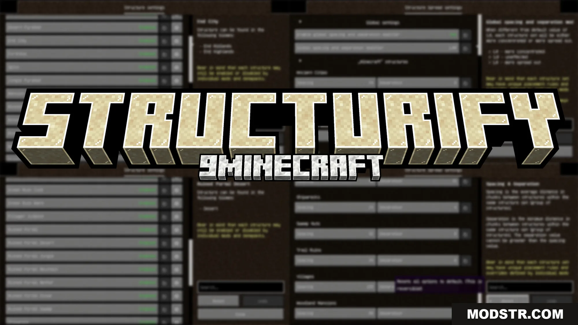 Structurify Mod (26.2, 1.20.1) – Disable All or Specific Structures