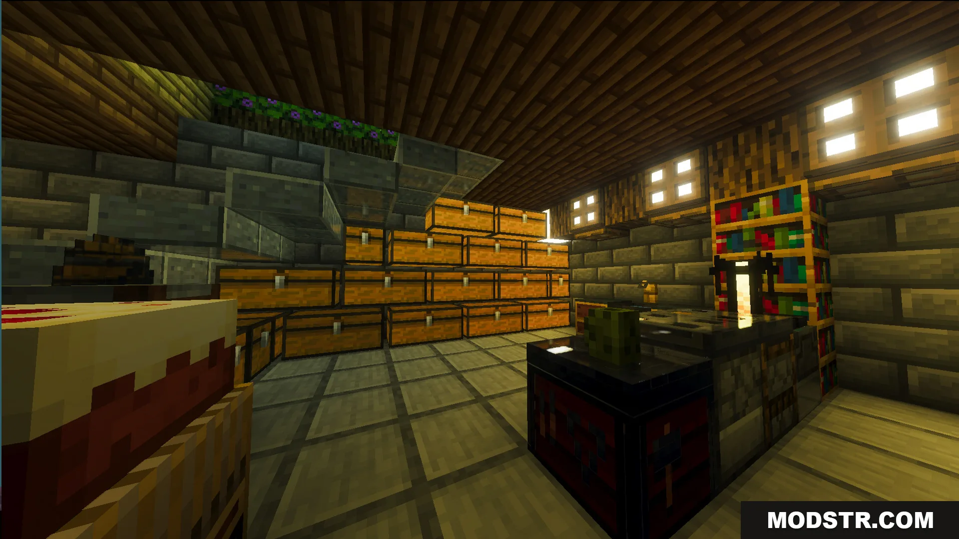 Survival Filo House Two Map features a storage room with many chests