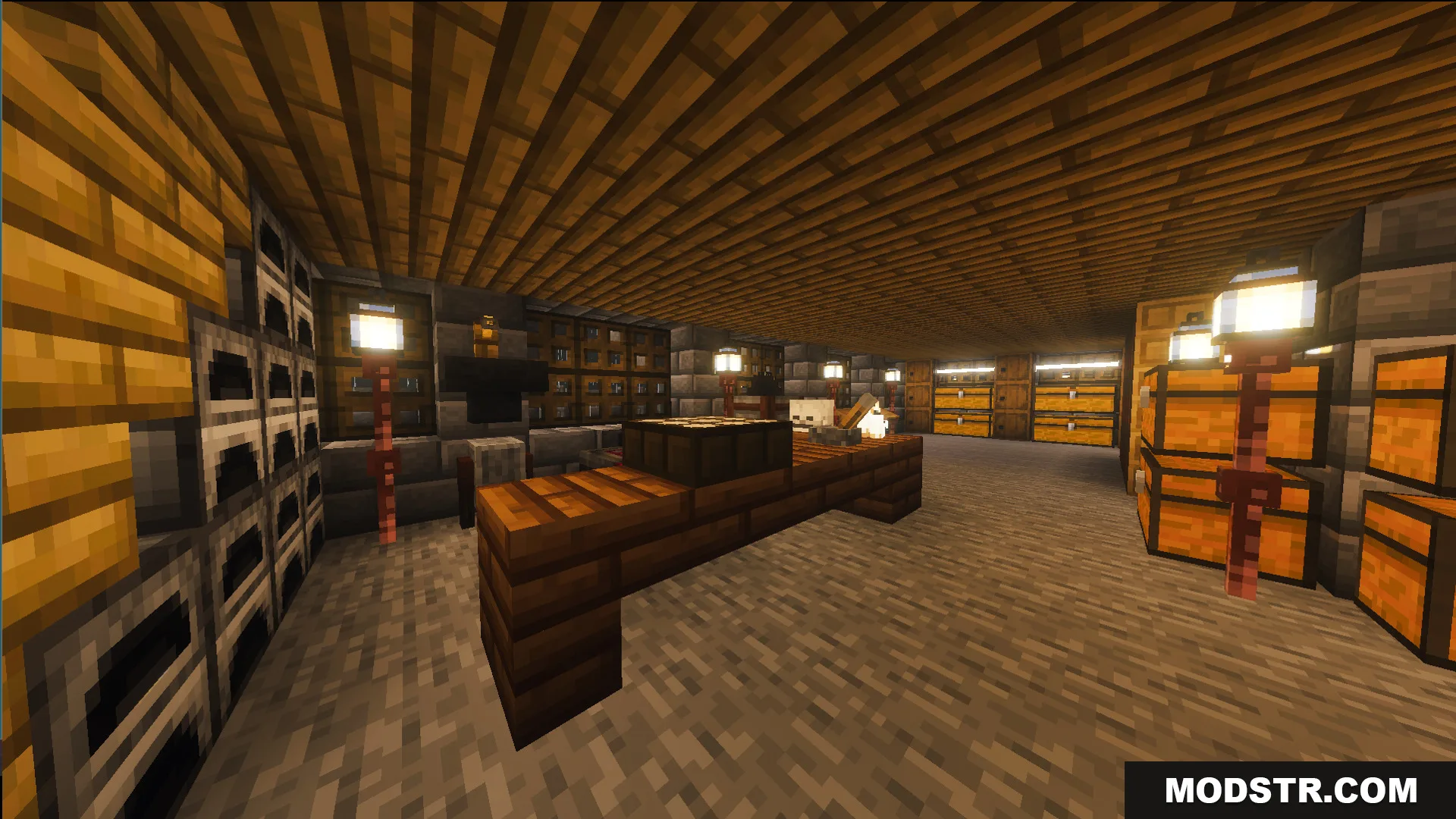 Survival Filo House 20 Map storage room with furnaces double chests and wooden table