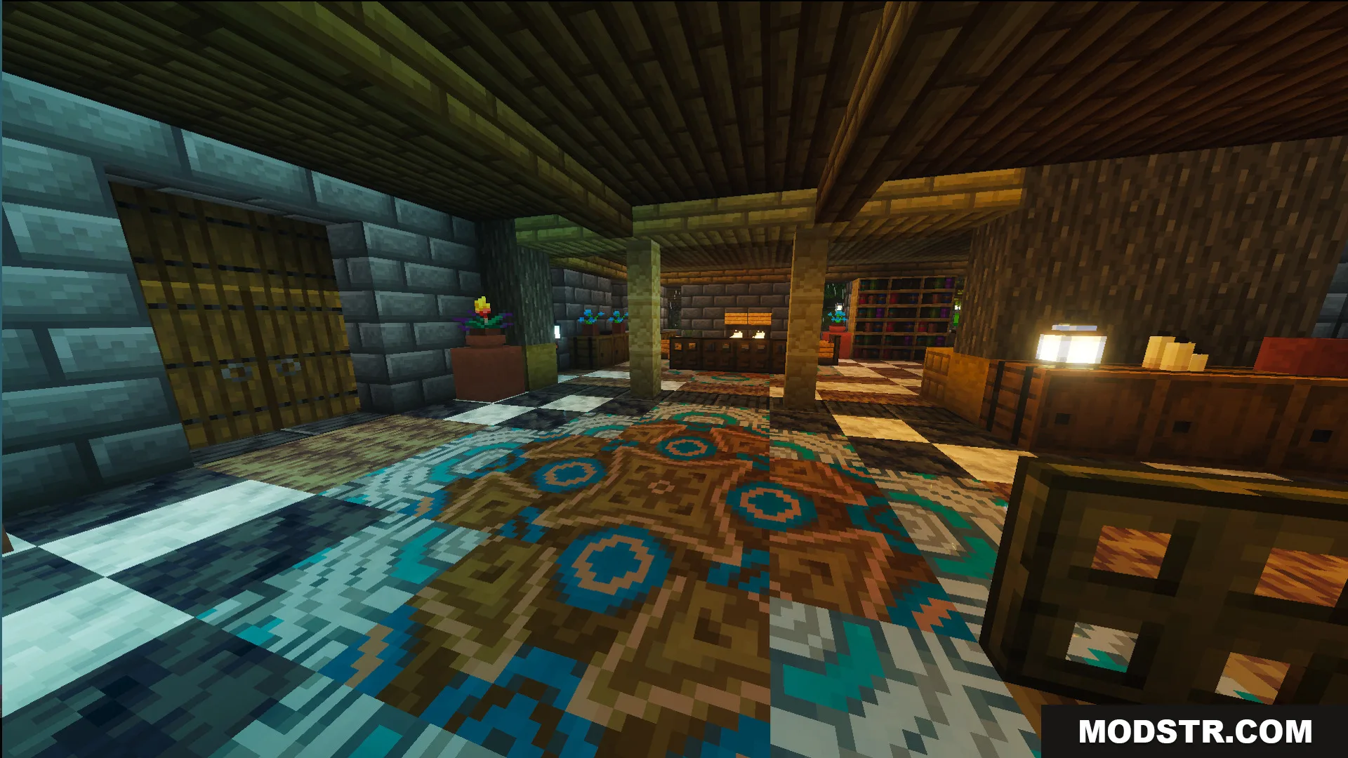 Survival Georgian House 46 Map Screenshot 7 Survival Georgian House 46 Map features a detailed interior with stone brick walls
