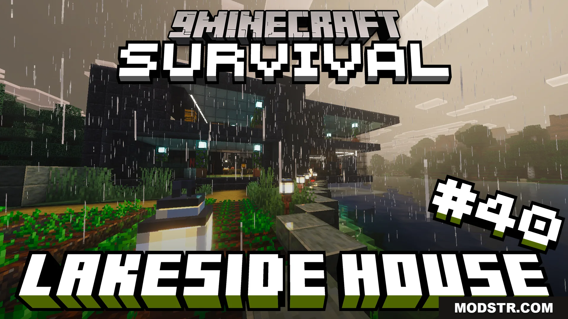 Survival Lakeside House 40 Map (26.x, 1.21) – Survive the Night in a Modern Lakeside Home cover art