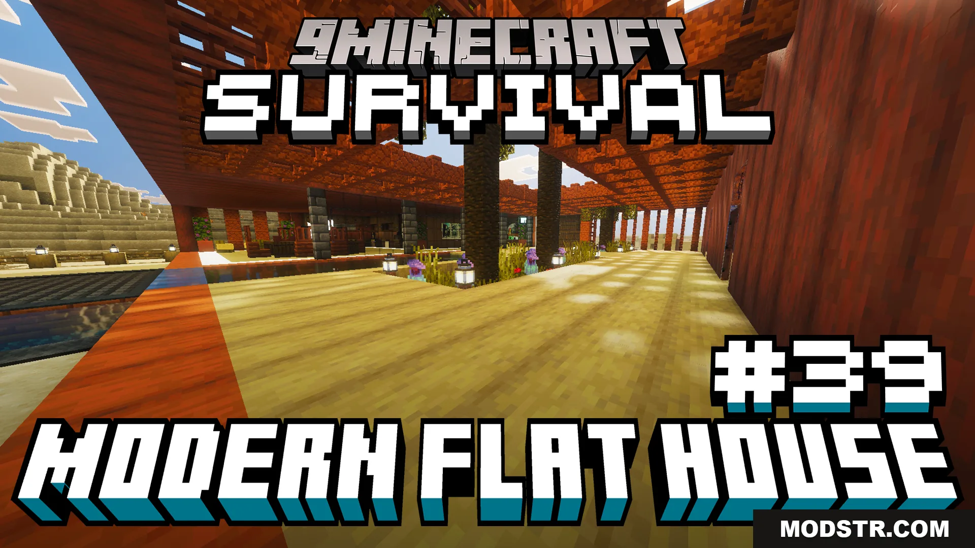 Survival Modern Flat House 39 Map (26.x, 1.21) – Survive the Desert in a Modern Oasis cover art