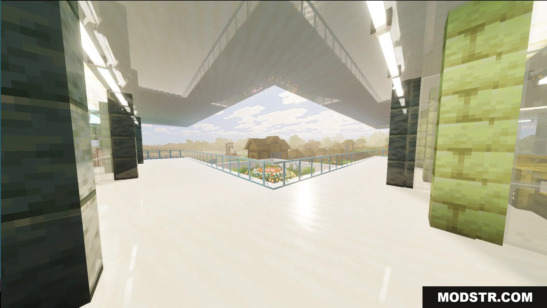 Survival Modern House 31 Map Screenshot 3 Survival Modern House 31 Map features a large white mansion with glass balconies