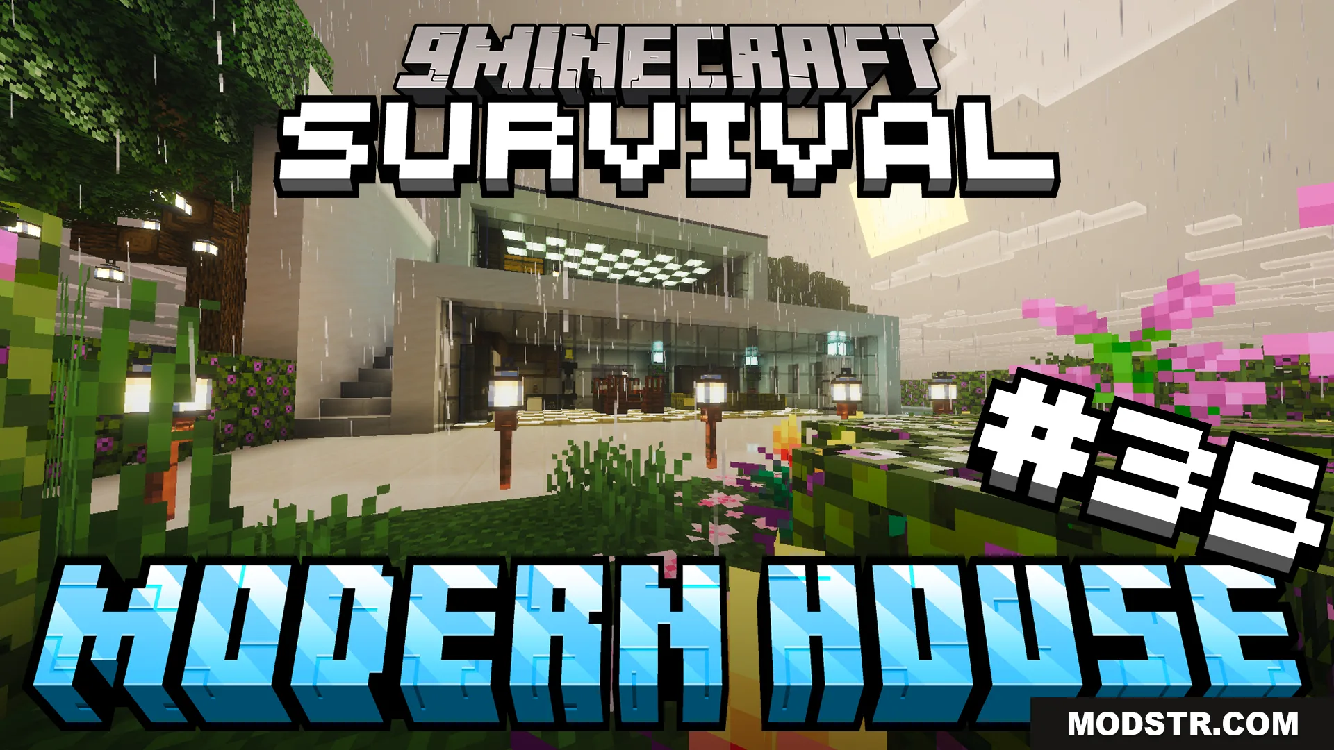 Survival Modern House 35 Map (26.x, 1.21) – Claim a Cozy Mountain Home with Friends