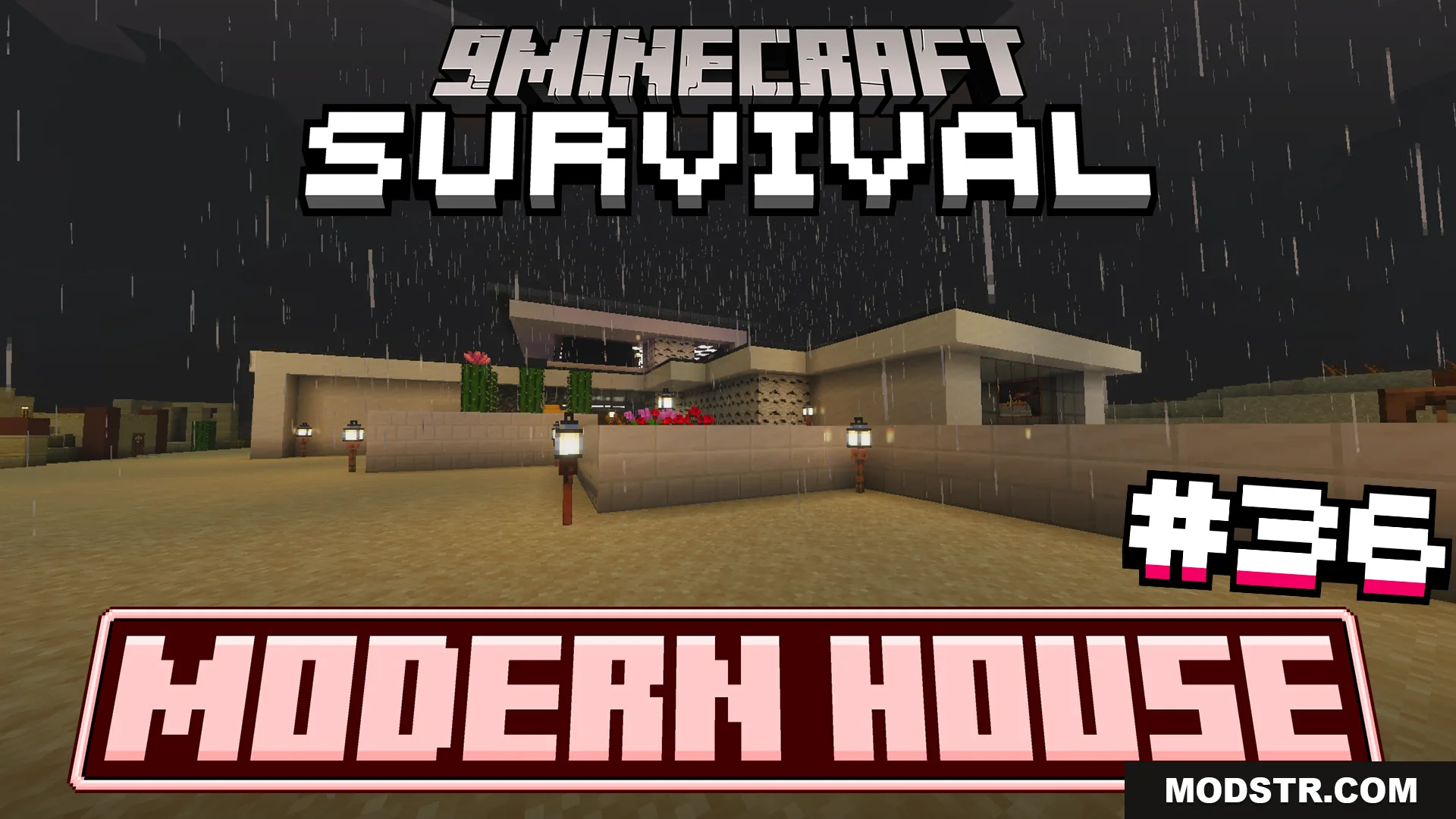Survival Modern House 36 Map (26.x, 1.21) – Survive the Desert in Luxury cover art
