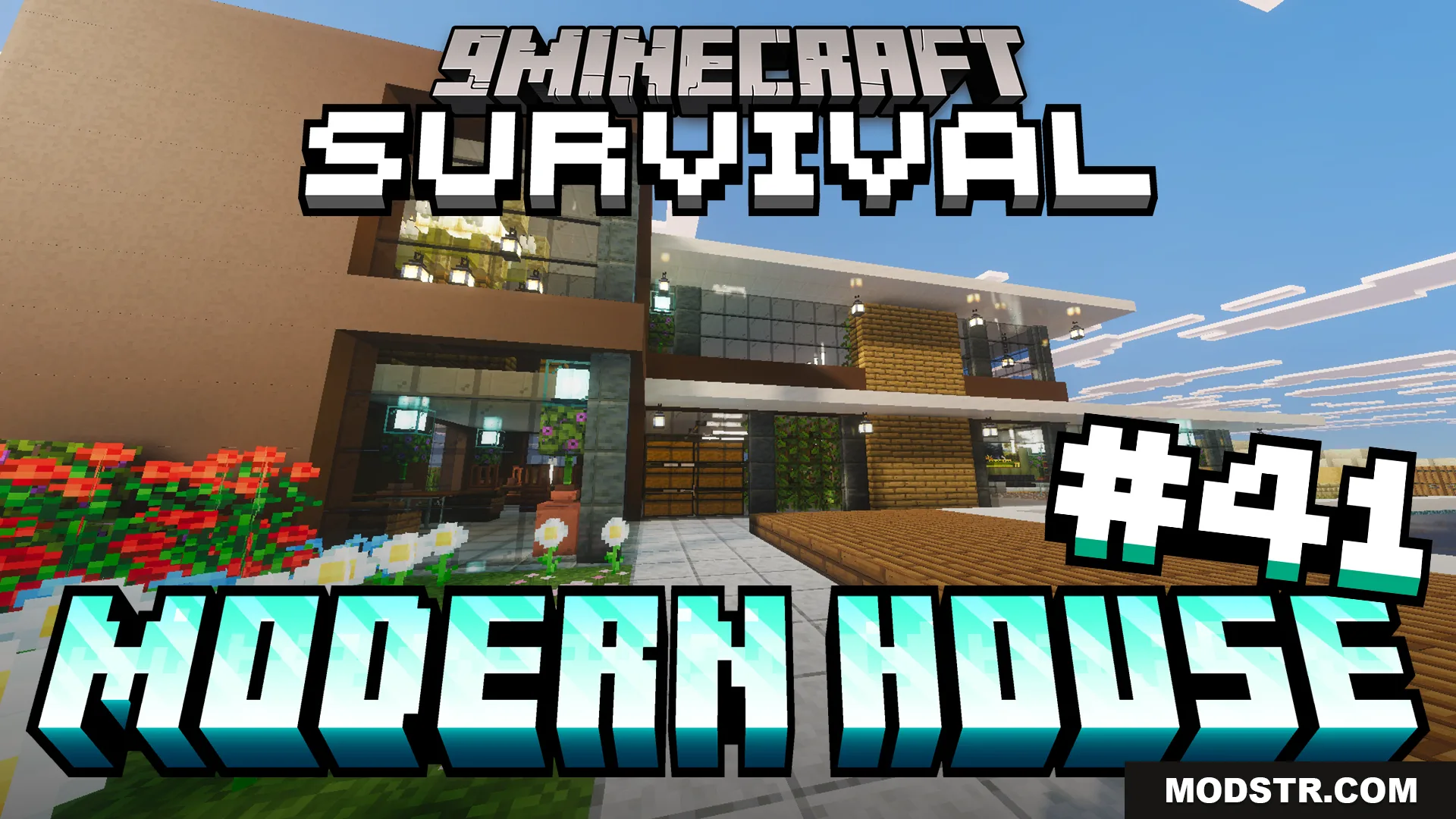 Survival Modern House 41 Map (26.x, 1.21) – Survive the Night in a Stocked Modern Home cover art