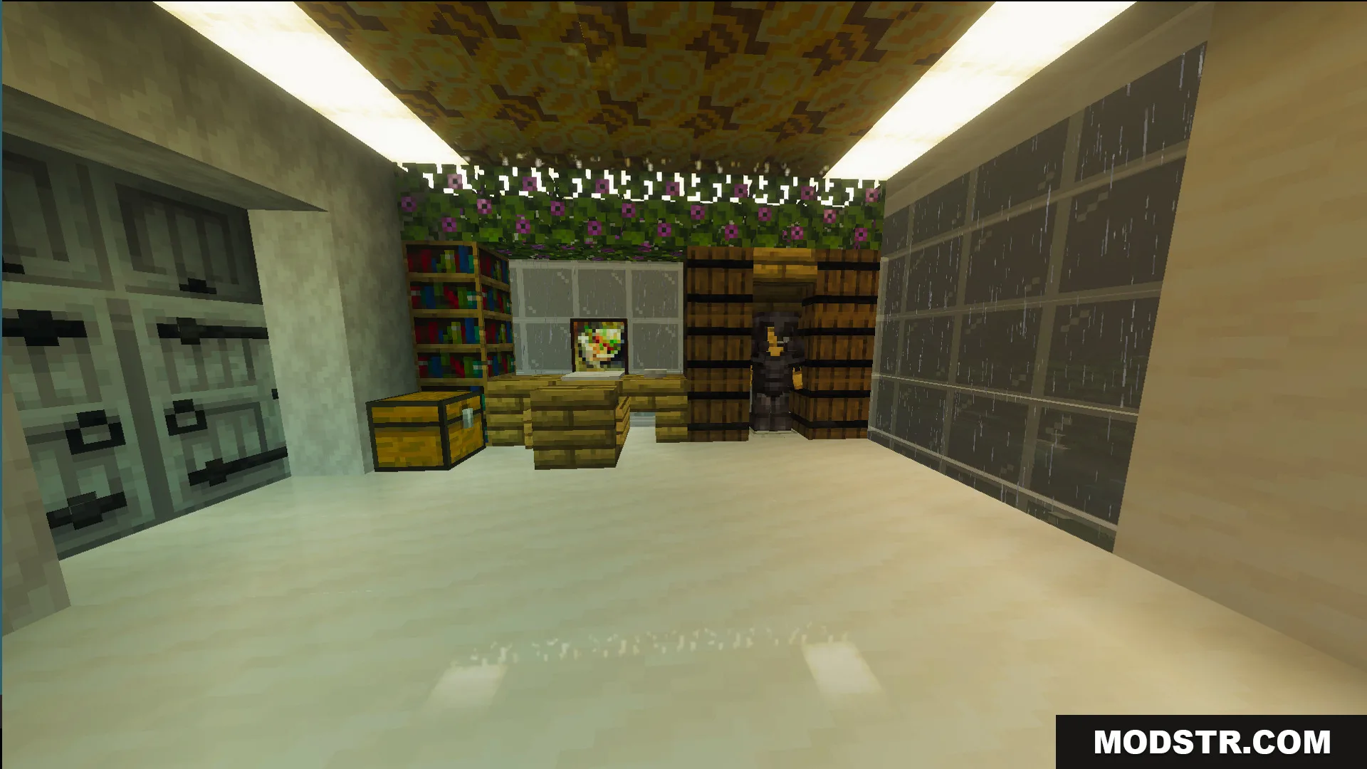 Survival Modern House 80 Map Screenshot 1 Survival Modern House 80 Map features a decorated room with a computer desk