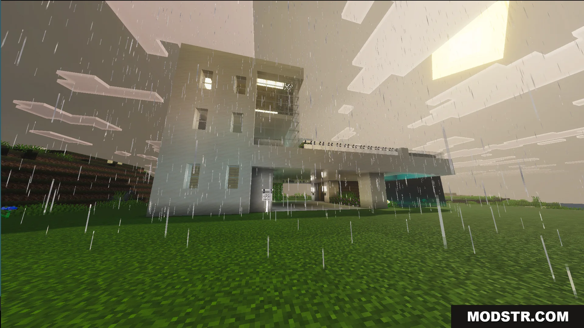 Survival Modern House 80 Map Screenshot 12 Exterior view of the luxury home from the Survival Modern House map