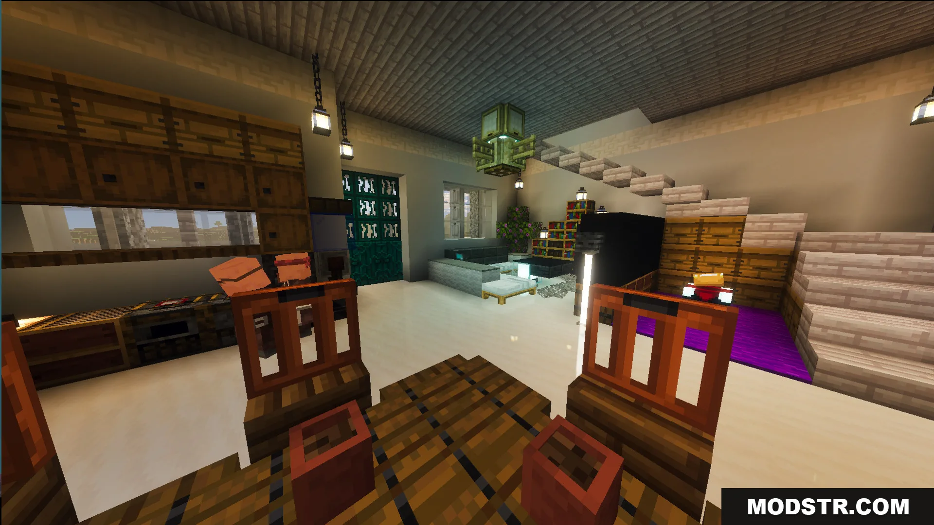 Survival Suburban House 48 Map Screenshot 7 Interior of the Survival Suburban House showing the living room and furniture