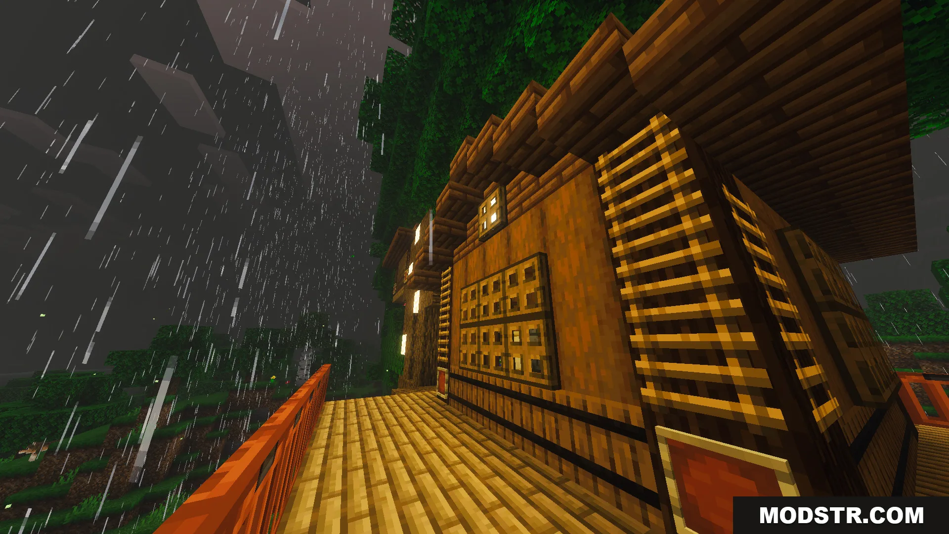 Survival Tree House 45 Map Screenshot 4 The massive wooden home sits high inside a massive custom oak tree