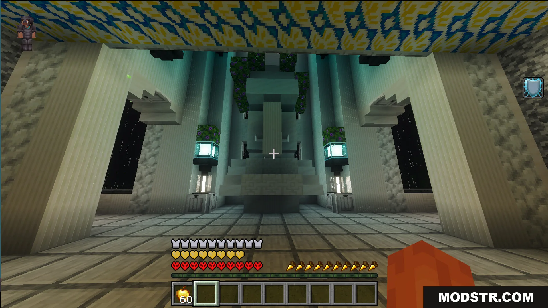 Survival Victorian Mansion Map Screenshot 9 Survival Victorian Mansion Map features a grand ballroom with white pillars