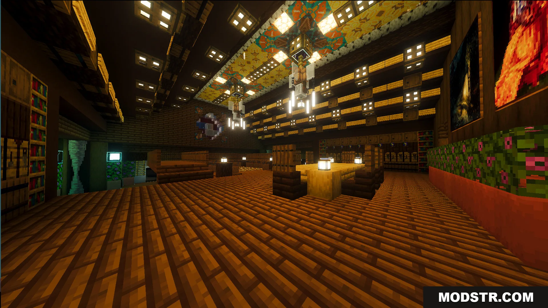 Survival Victorian Mansion Map Screenshot 13 Grand ballroom with chandeliers and wooden floors inside the Victorian mansion