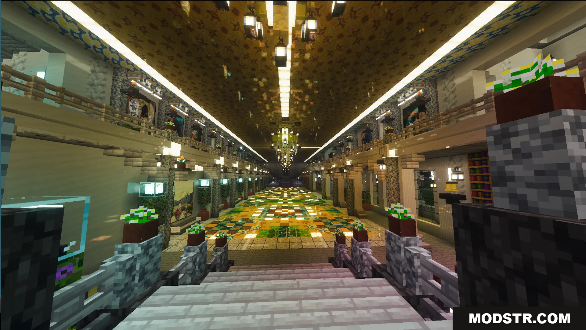 Survival Victorian Mansion Map Screenshot 3 Grand ballroom with high ceilings and chandeliers inside Survival Victorian Mansion Map