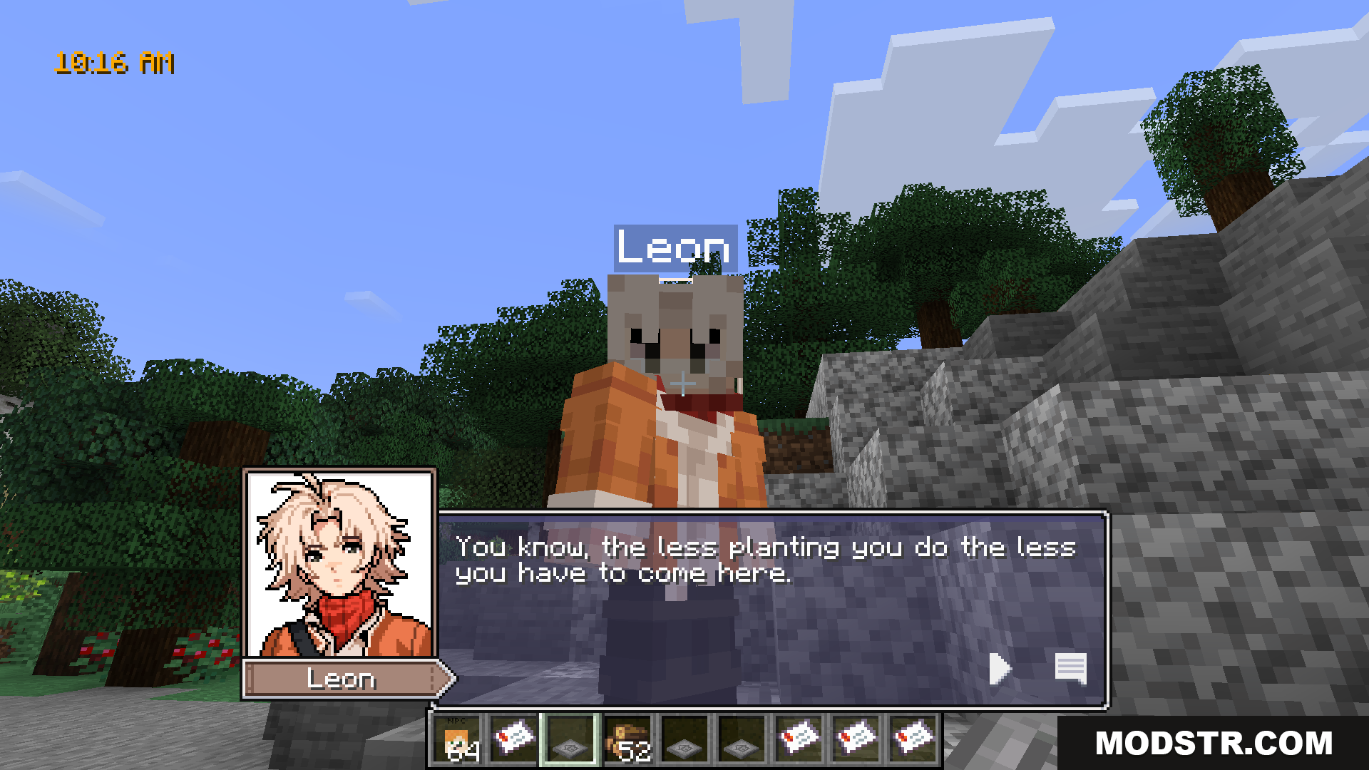 SVDialog Mod Screenshot 6 Player reading another dialogue line from Leon with custom portrait