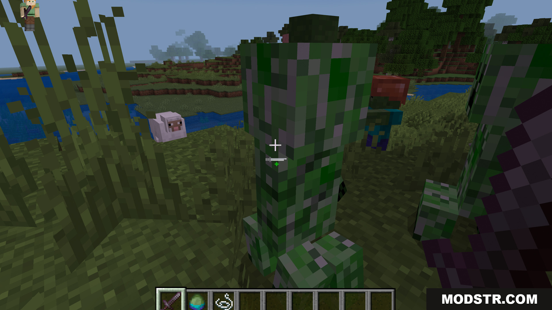 Sweep N Slash Addon Screenshot 12 A sweep attack is ready to hit several mobs grouped together