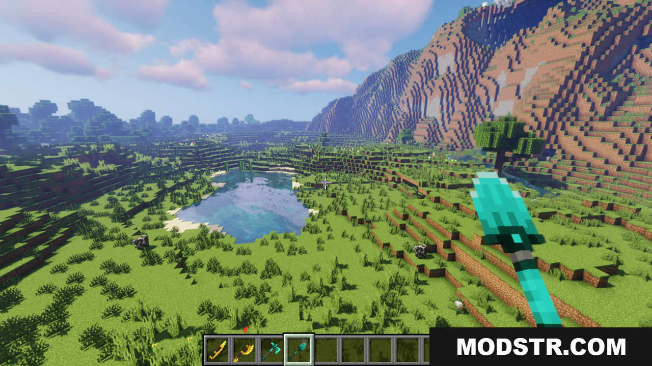 Tactical 3d Pvp Tools Weapons Texture Pack Screenshot 6 First person view holding a 3D diamond spear