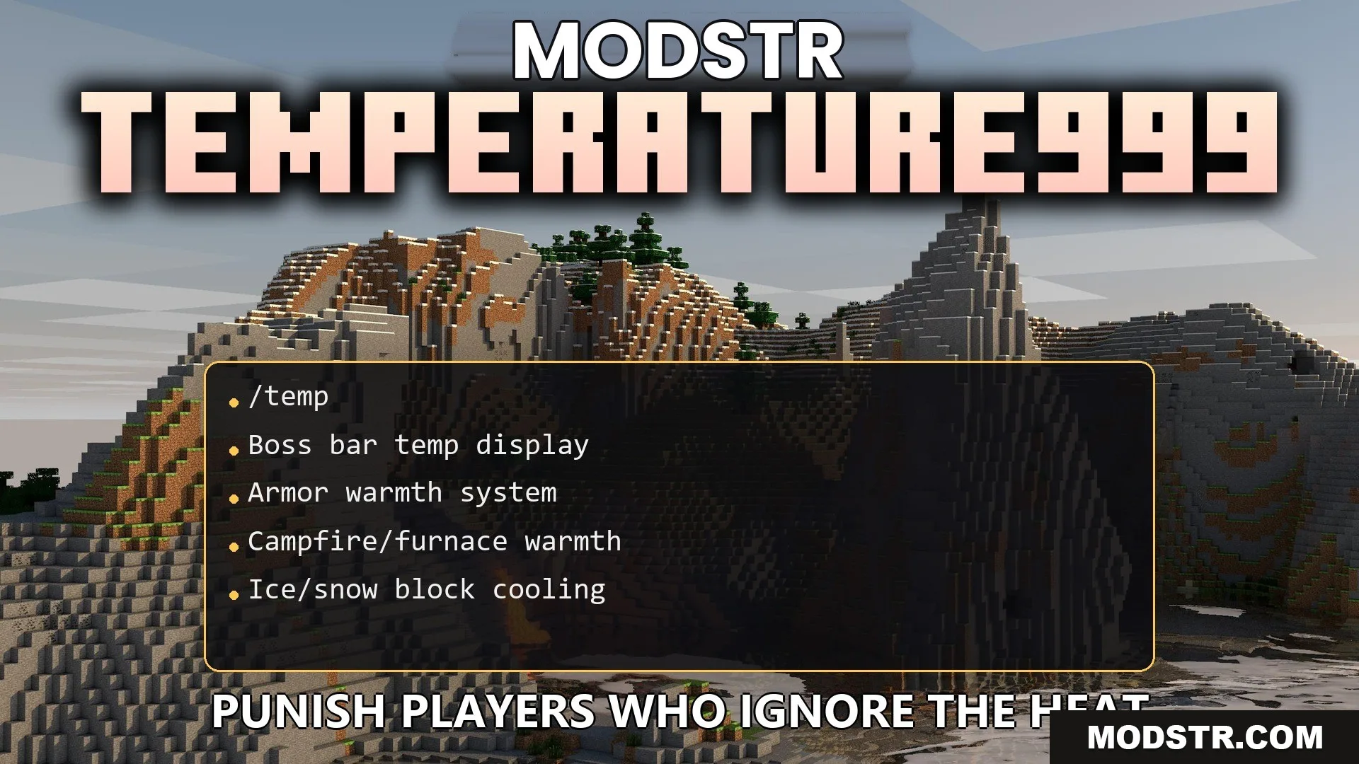 Temperature999 Plugin (1.21.11, 1.21.1) – Punish Players Who Ignore the Heat cover art
