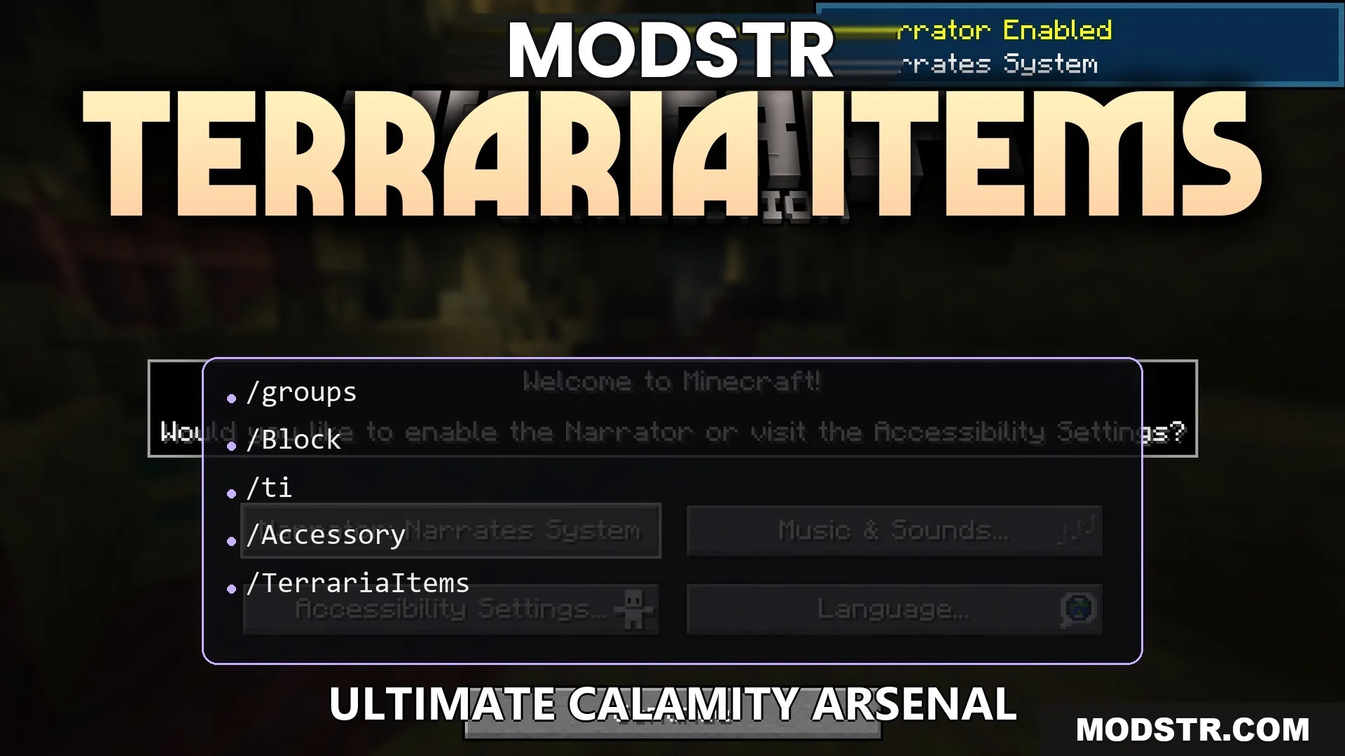Terraria Items Plugin (26.2, 1.21.11) – Battle Terraria Bosses and Survive cover art