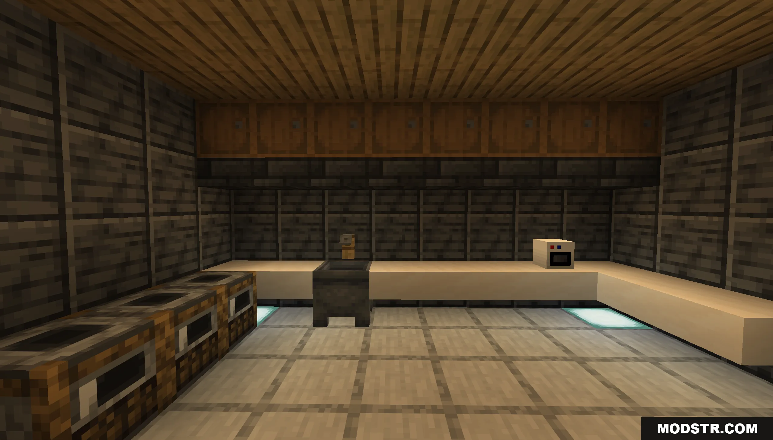 That’s Not My House Map Screenshot 8 A spacious kitchen area with white counters and wooden storage cabinets
