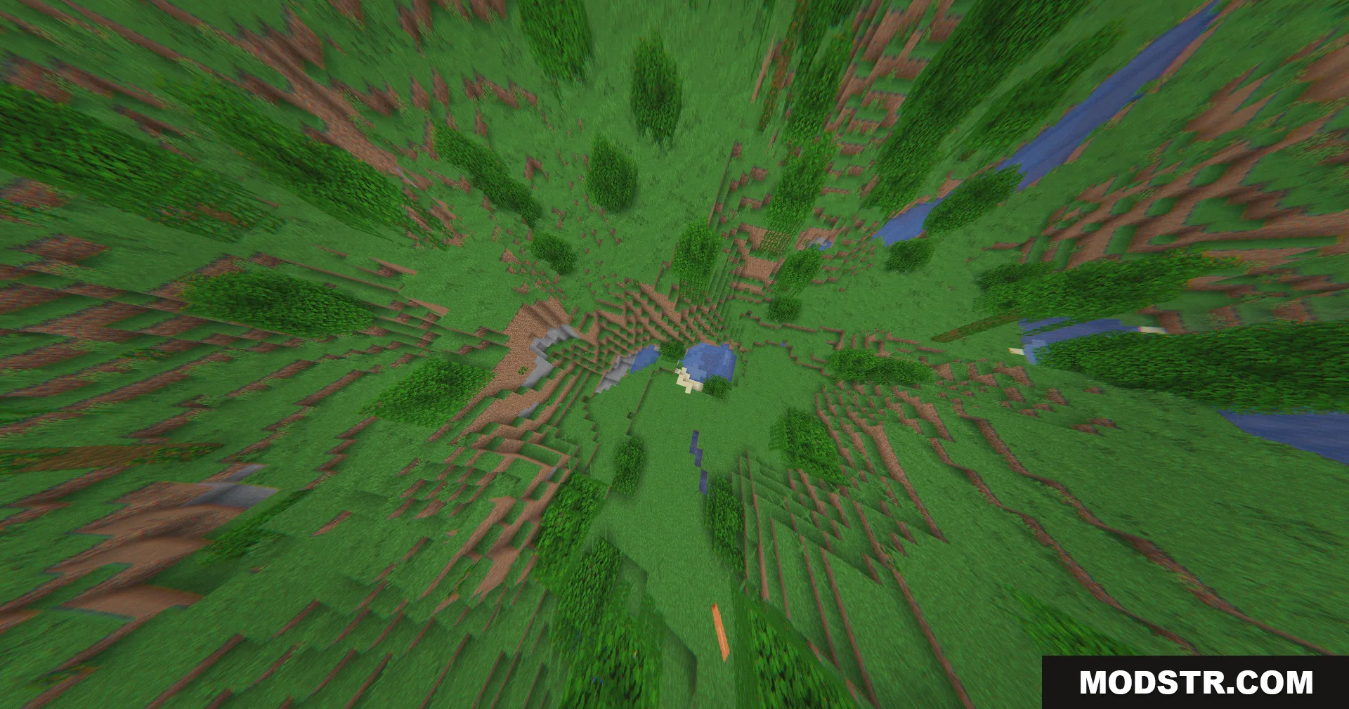 The 360W Shaders Screenshot 9 The 360W Shaders provide a wide angle drone view of the Minecraft world