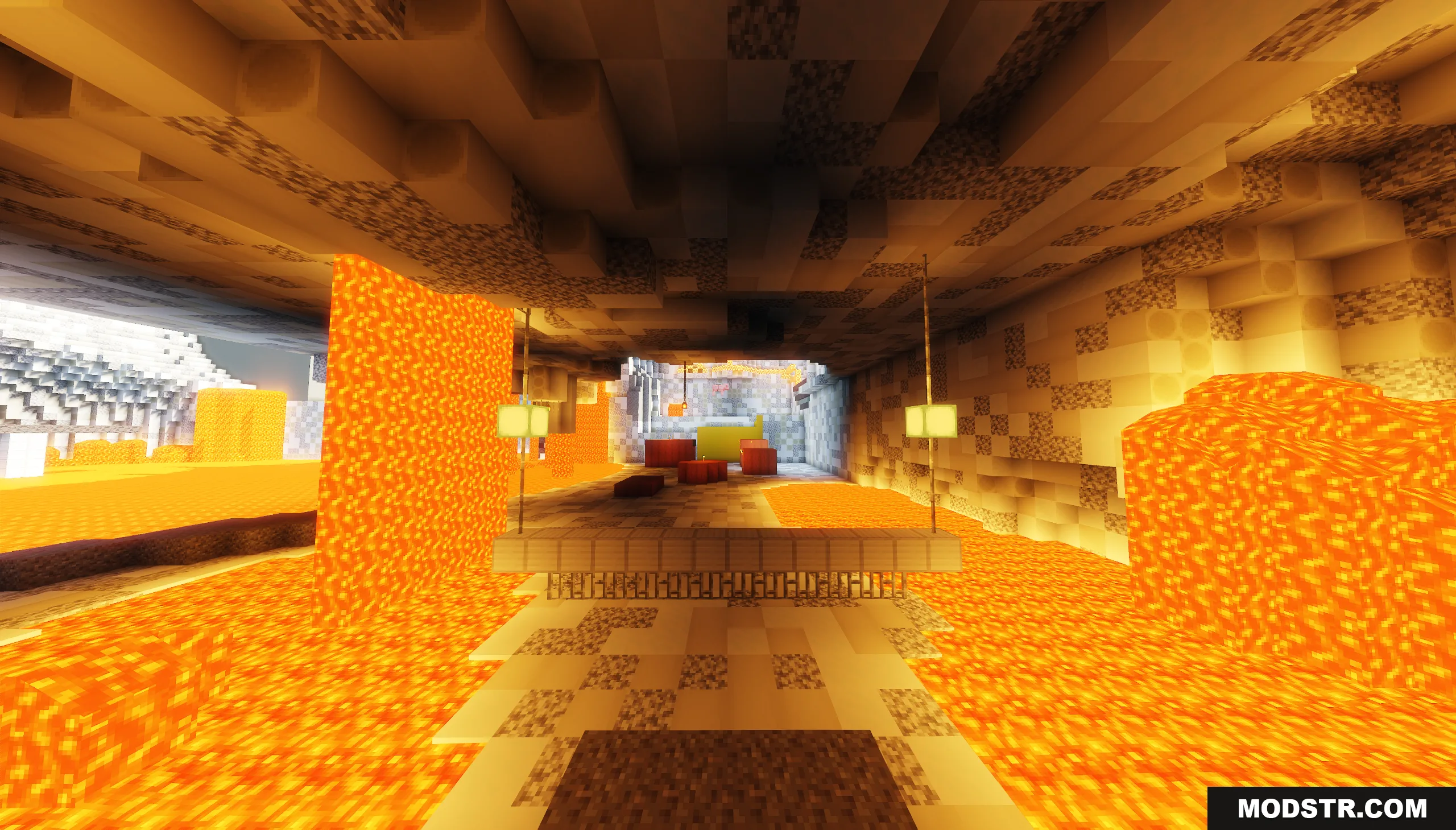The Ashen Wastes Map Screenshot 5 A dark underground cavern filled with lava pools in The Ashen Wastes Map