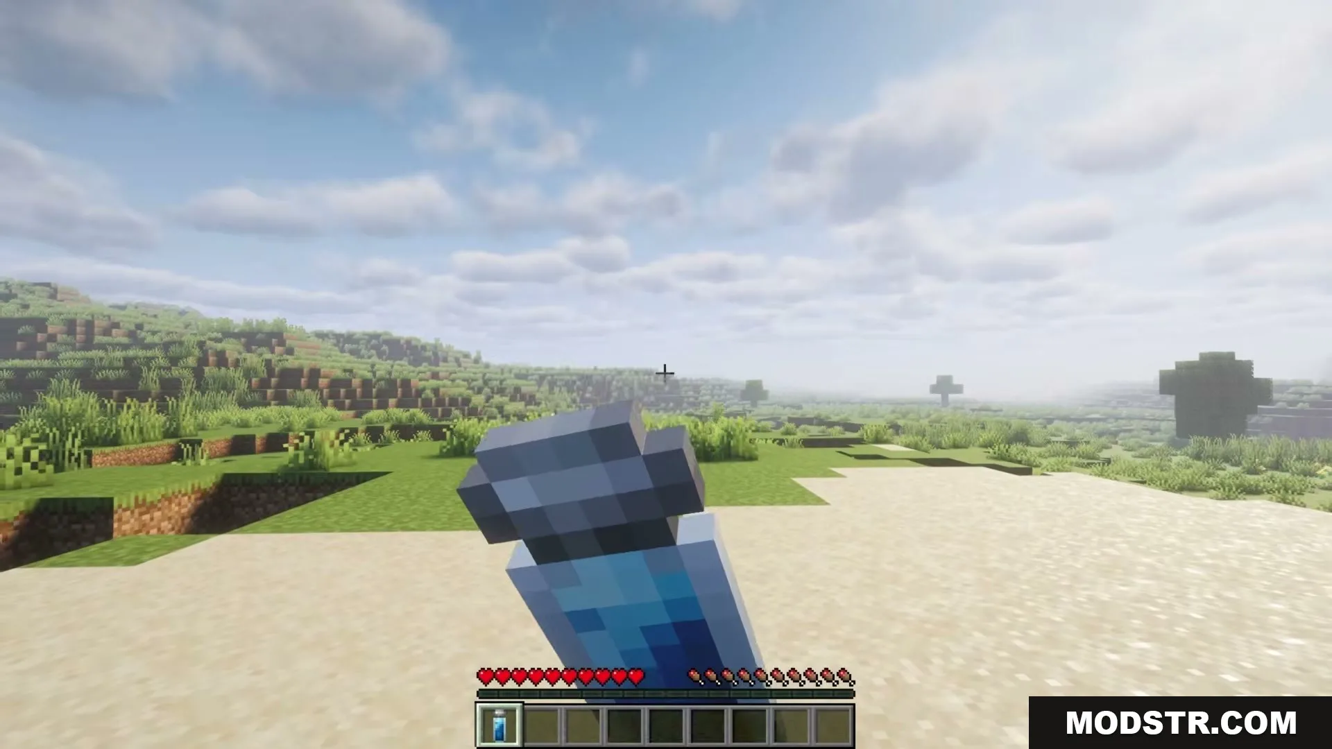 The Boys Unbalanced Mod Screenshot 12 Player holding a blue superpower serum bottle in first person view