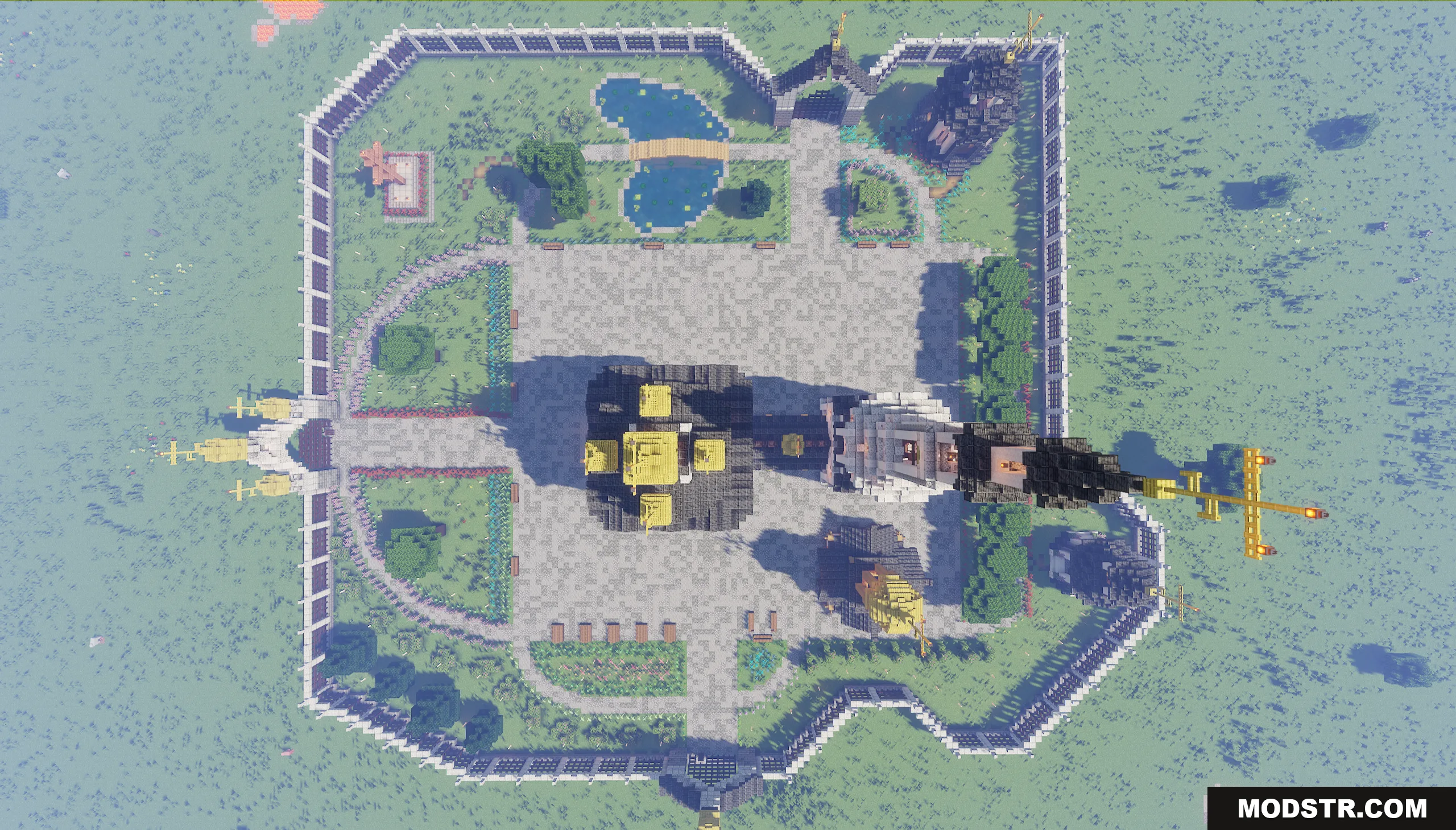 The Cerkov Map Screenshot 7 Top down view of the Cerkov Map showing a fortified church complex