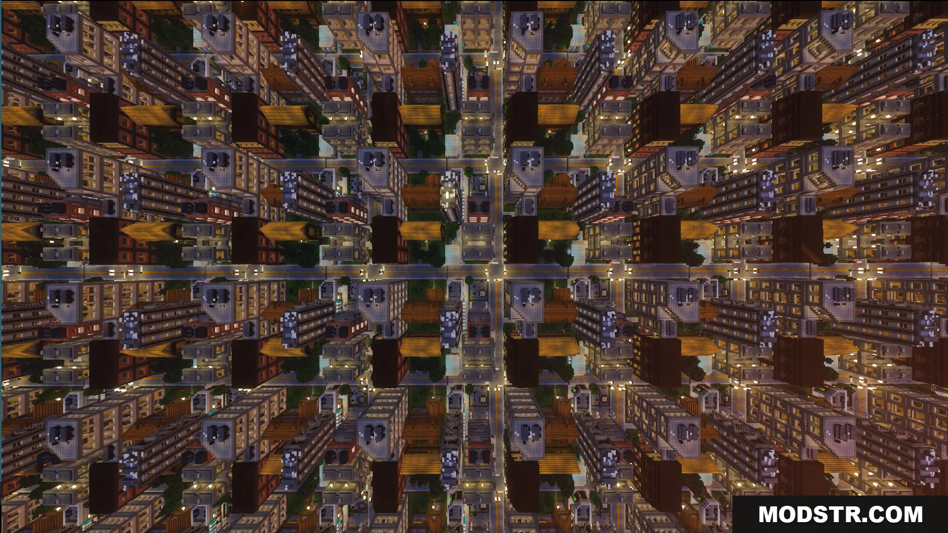 The Infinite City Map Screenshot 3 Top down view of the Infinite City Map showing repeating blocks of apartments