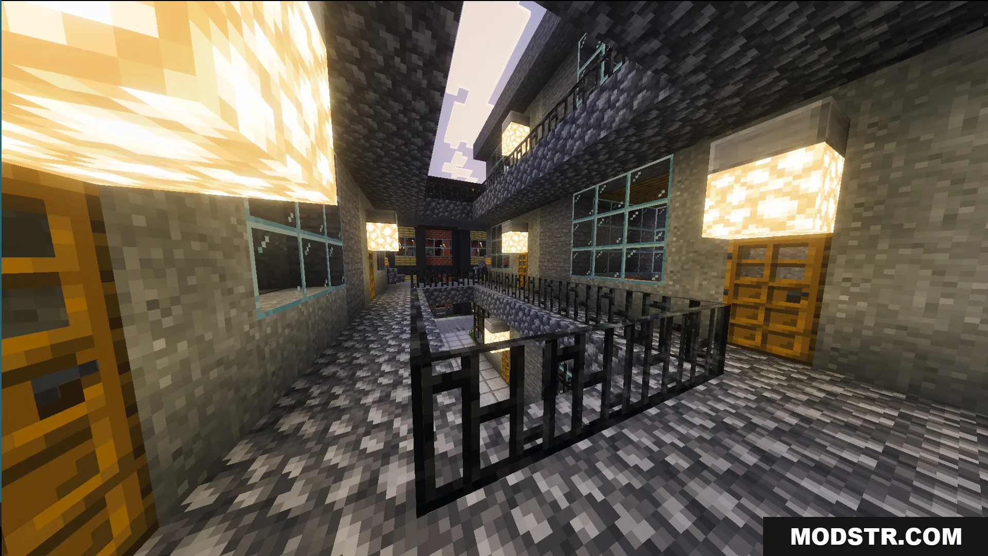 The Infinite City Map Screenshot 7 Explore the Infinite City Map with identical apartment buildings and glowing lights