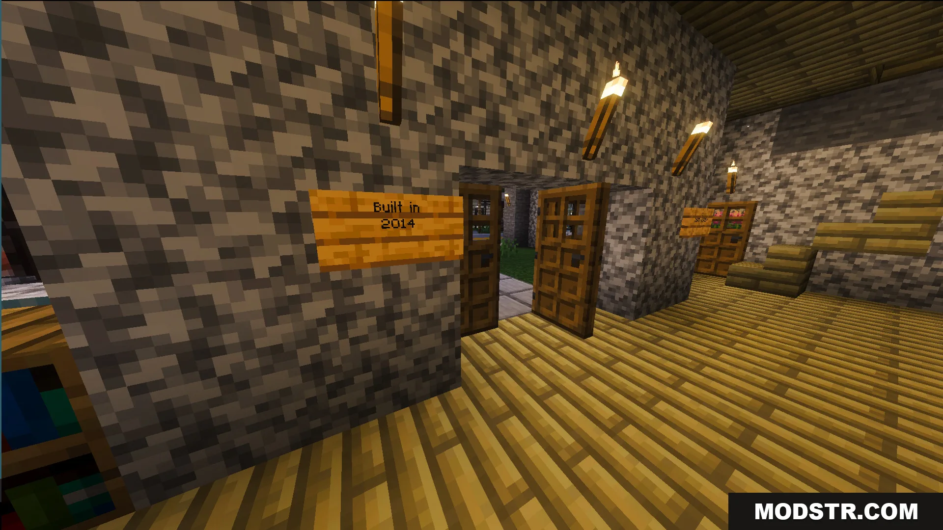 The Infinite City Map Screenshot 5 Interior of an apartment building with cobblestone walls and wooden floors