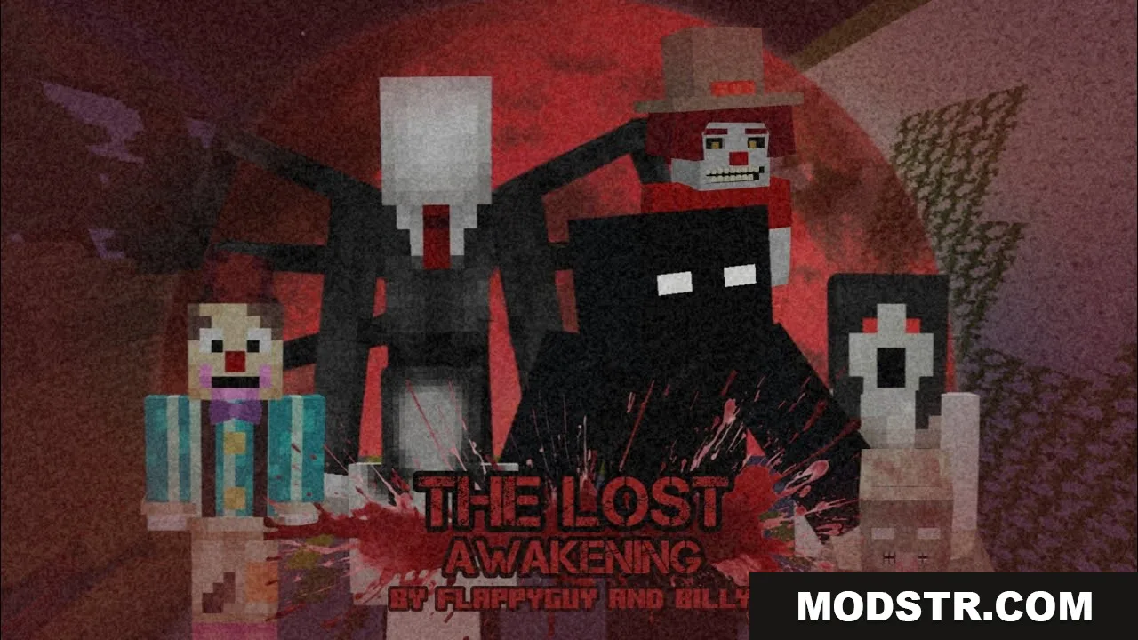 The Lost: Awakening Map (26.x, 1.21) – MCPE/Bedrock Horror Map cover art