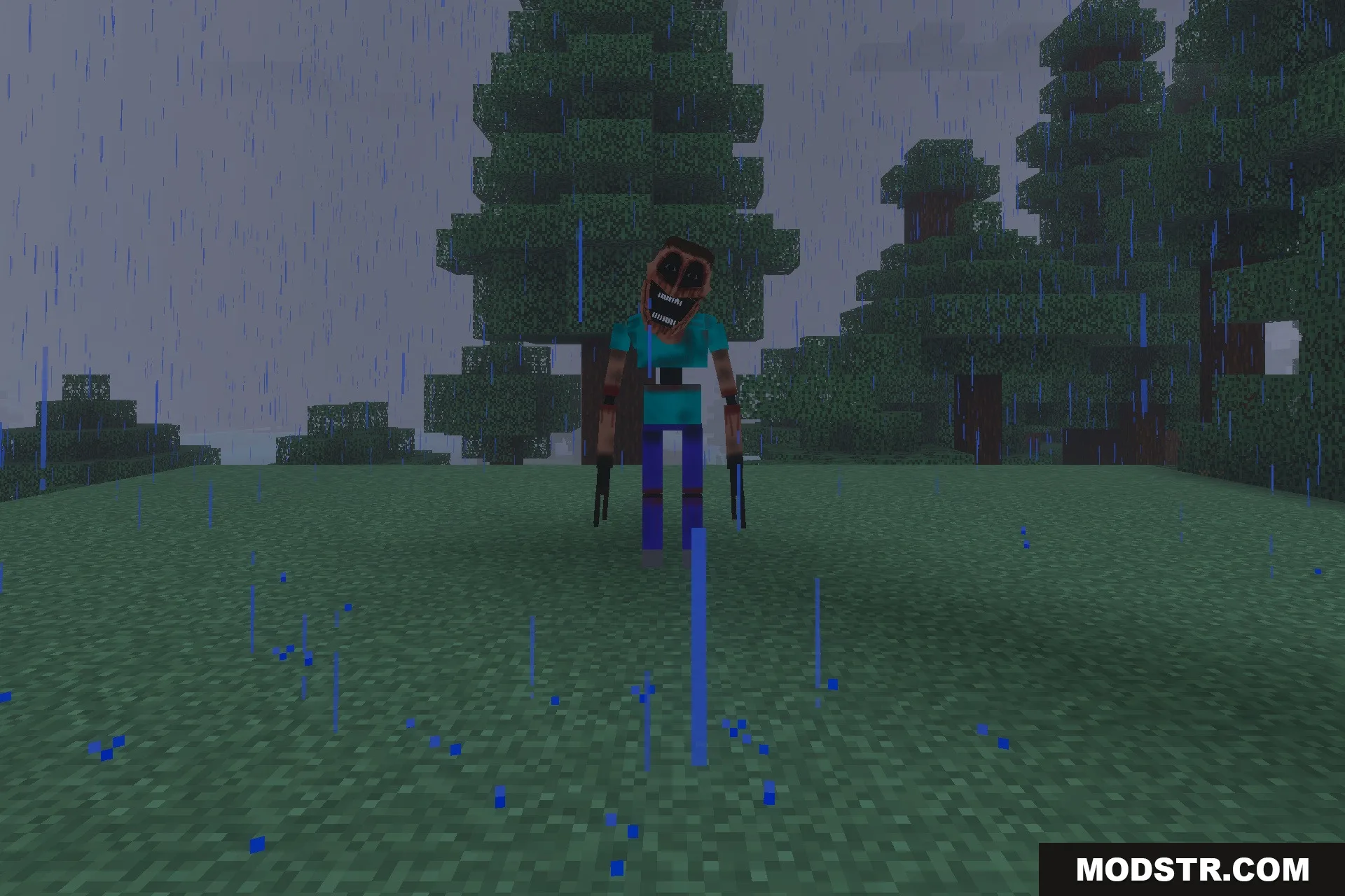 The Mimicer Patch FR Addon Screenshot 4 The Mimicer monster with a terrifying grin stares directly at the player