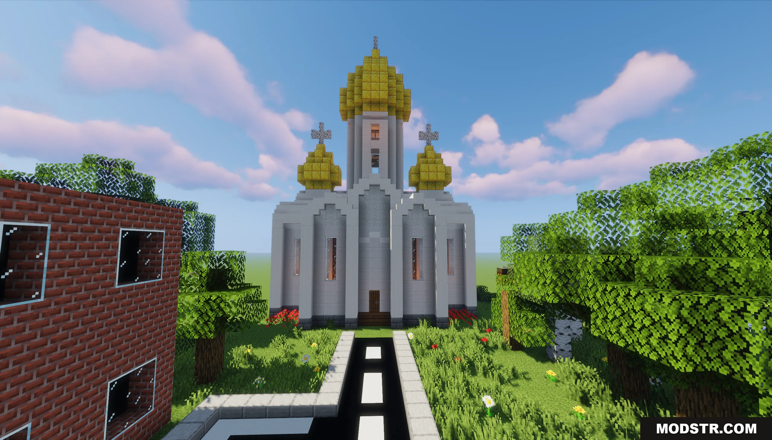 The Town of Mordovia Map Screenshot 5 A white church with golden domes in the Town of Mordovia