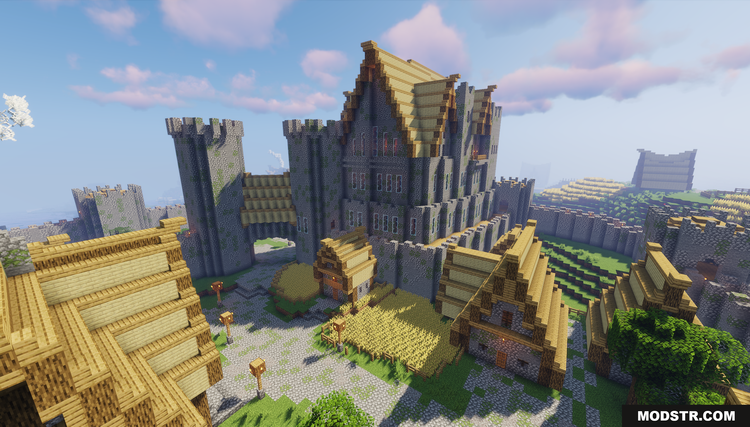The Town of Rikdale Map Screenshot 6 A view of the castle from the town's main square
