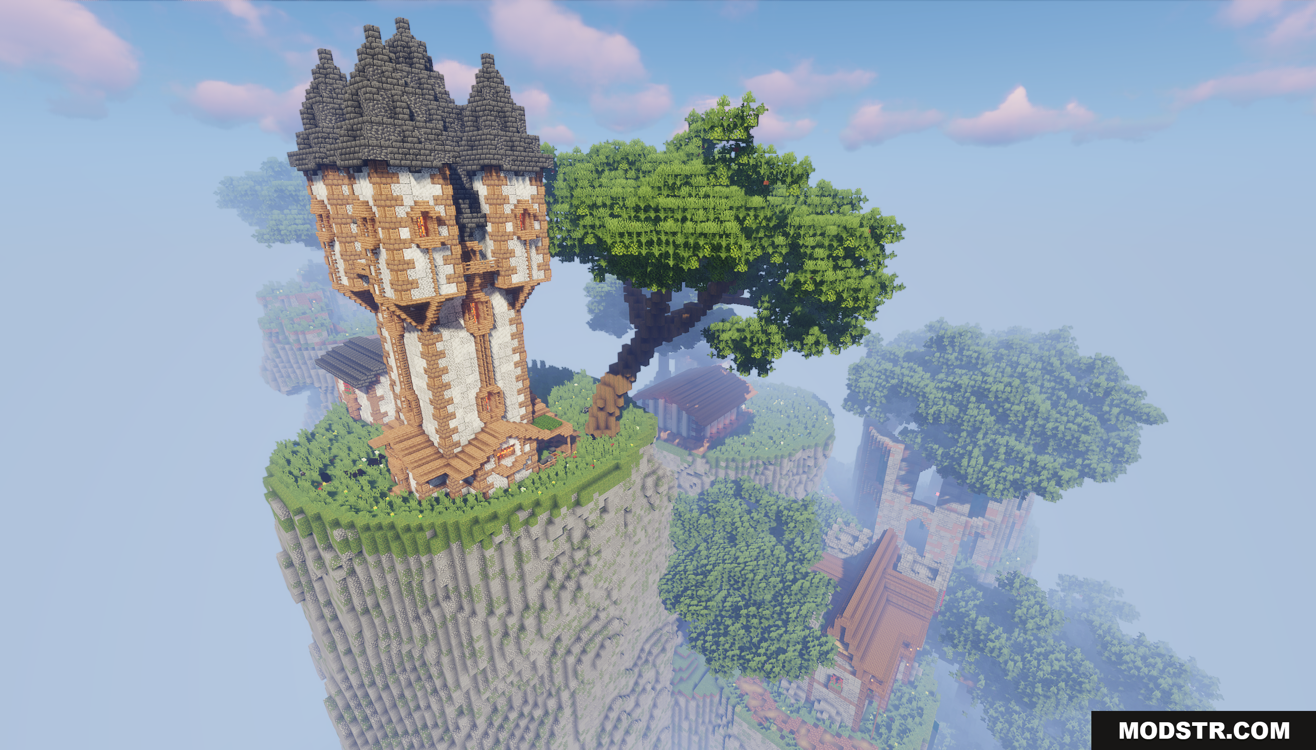 Town on the Mountain Map Screenshot 10 A medieval tower built on a floating sky island