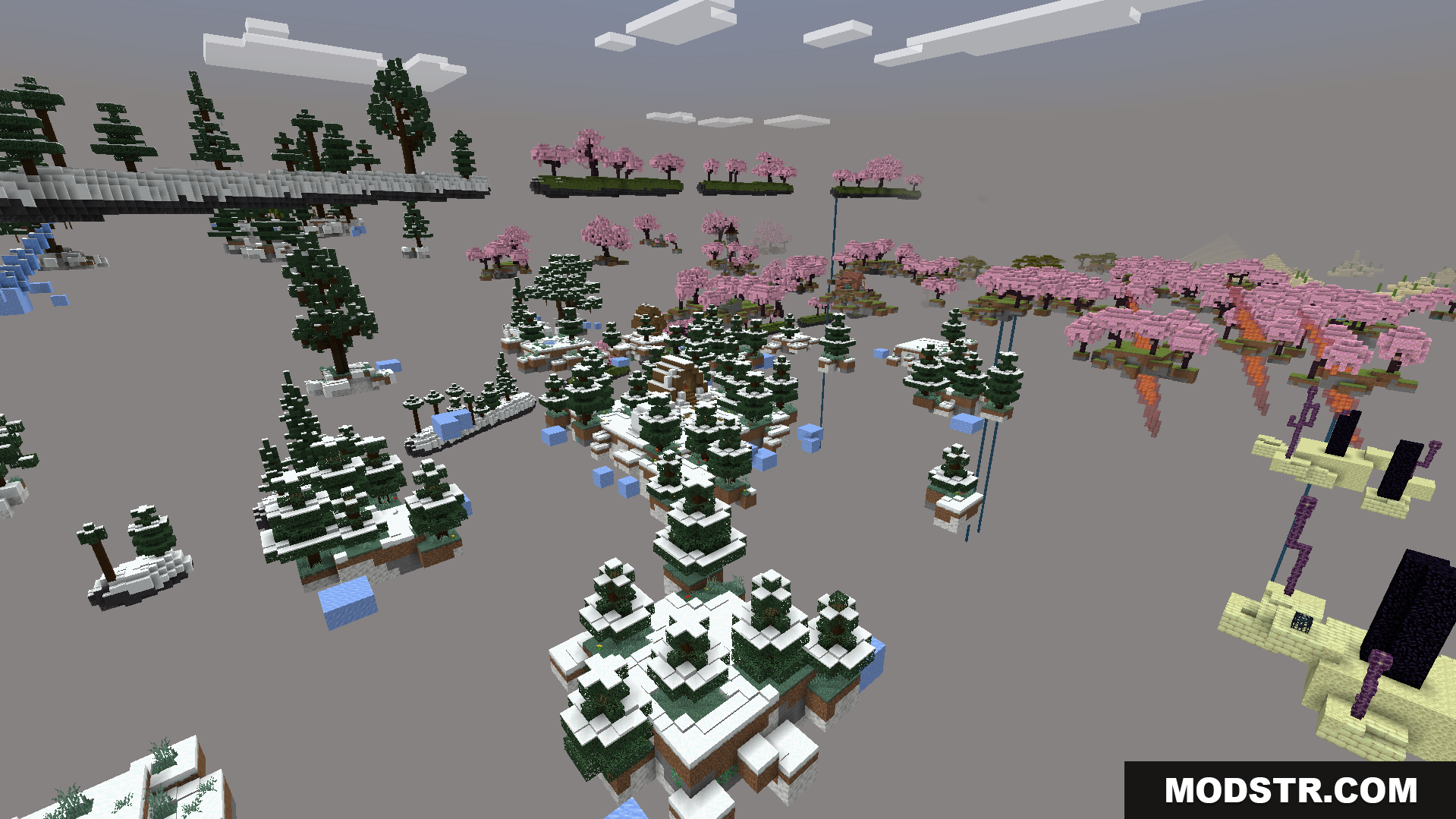 Tryzzs Skyblock Adventure Map Screenshot 6 Explore many small and large floating islands in the sky