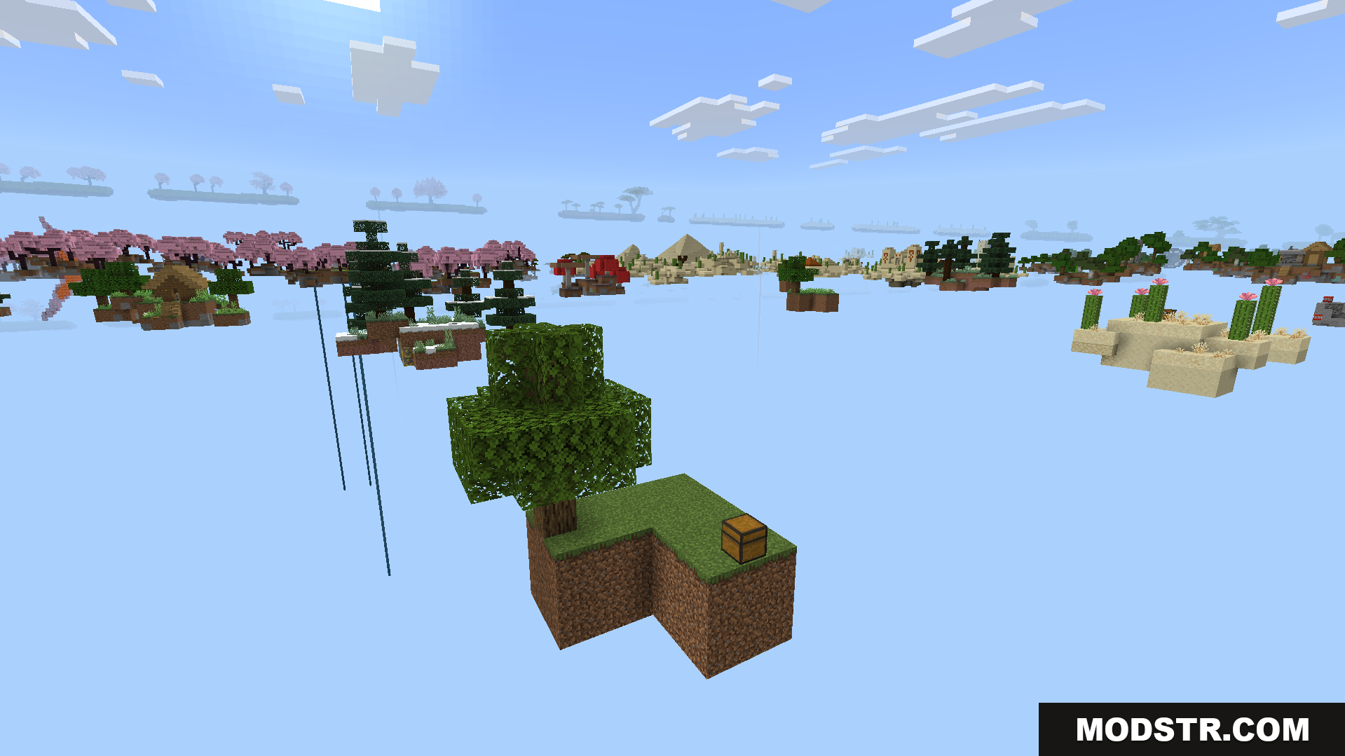 Tryzzs Skyblock Adventure Map Screenshot 2 Explore a vast sky filled with many different biome islands