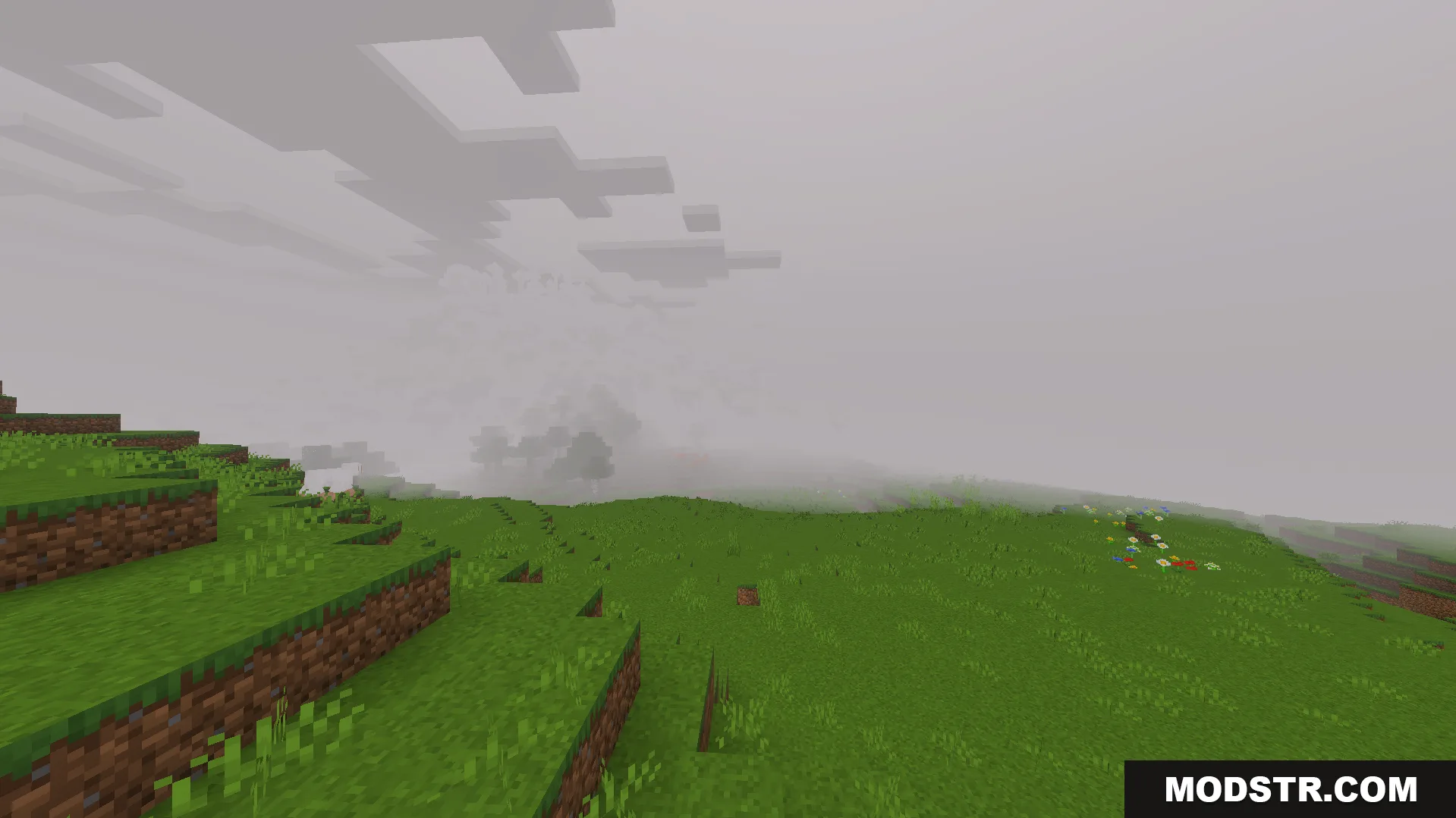 Ultimate FPS Booster Texture Pack Screenshot 8 Thick fog covering the Minecraft world to reduce lag and boost speed