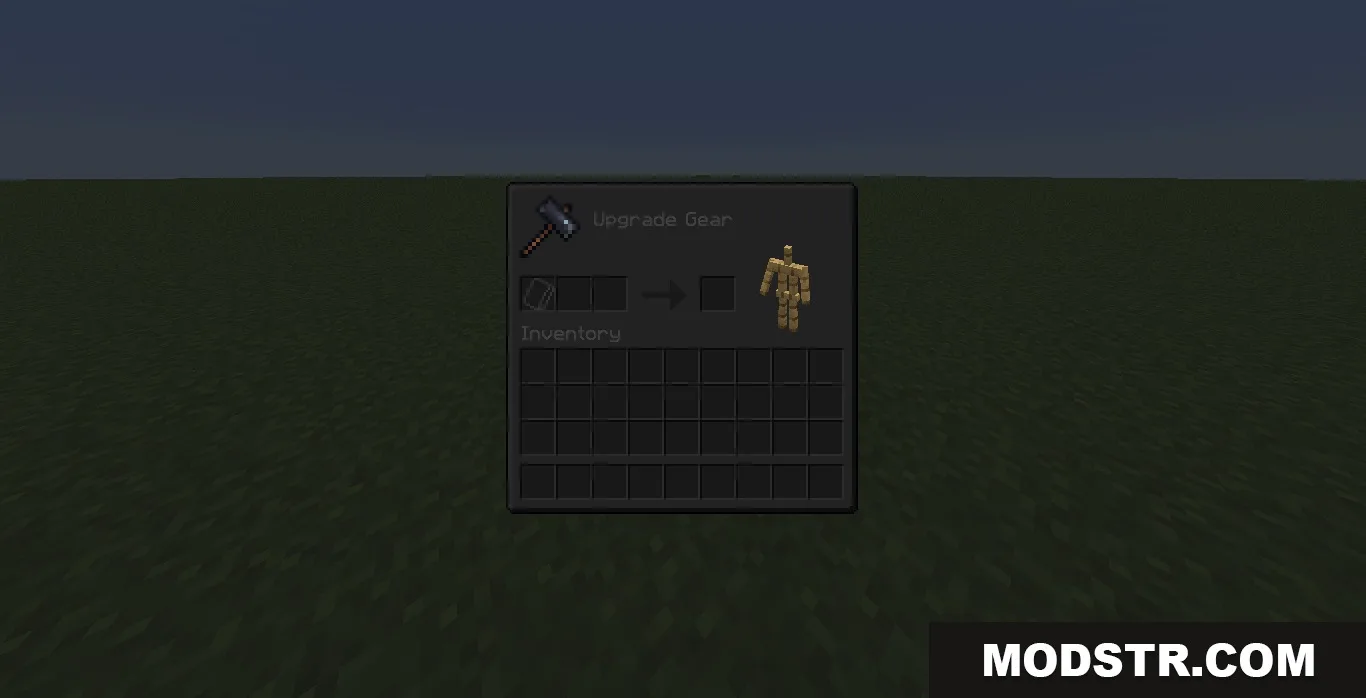 Ultra Darkmode resource pack restyles the smithing table menu with a black theme