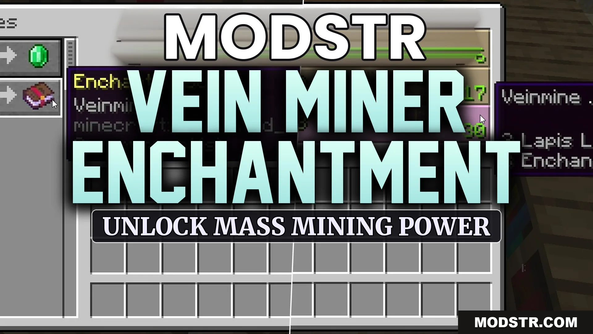 Vein Miner Enchantment Data Pack (26.2, 1.21.11) – Enchant Tools to Mine cover art