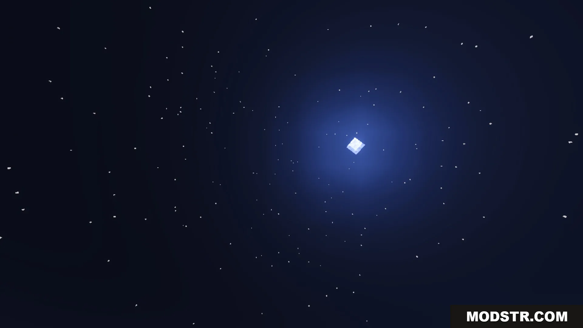 Vibrant Legacy L Espace Shader Screenshot 6 Bright square moon and stars shining in the dark night sky