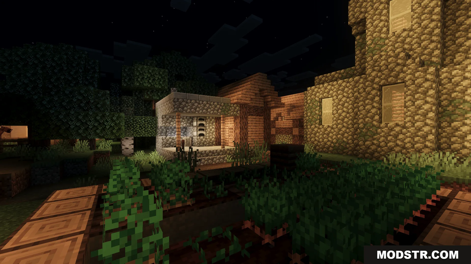 Smooth performance graphics pack brings a unique dark theme to village farms