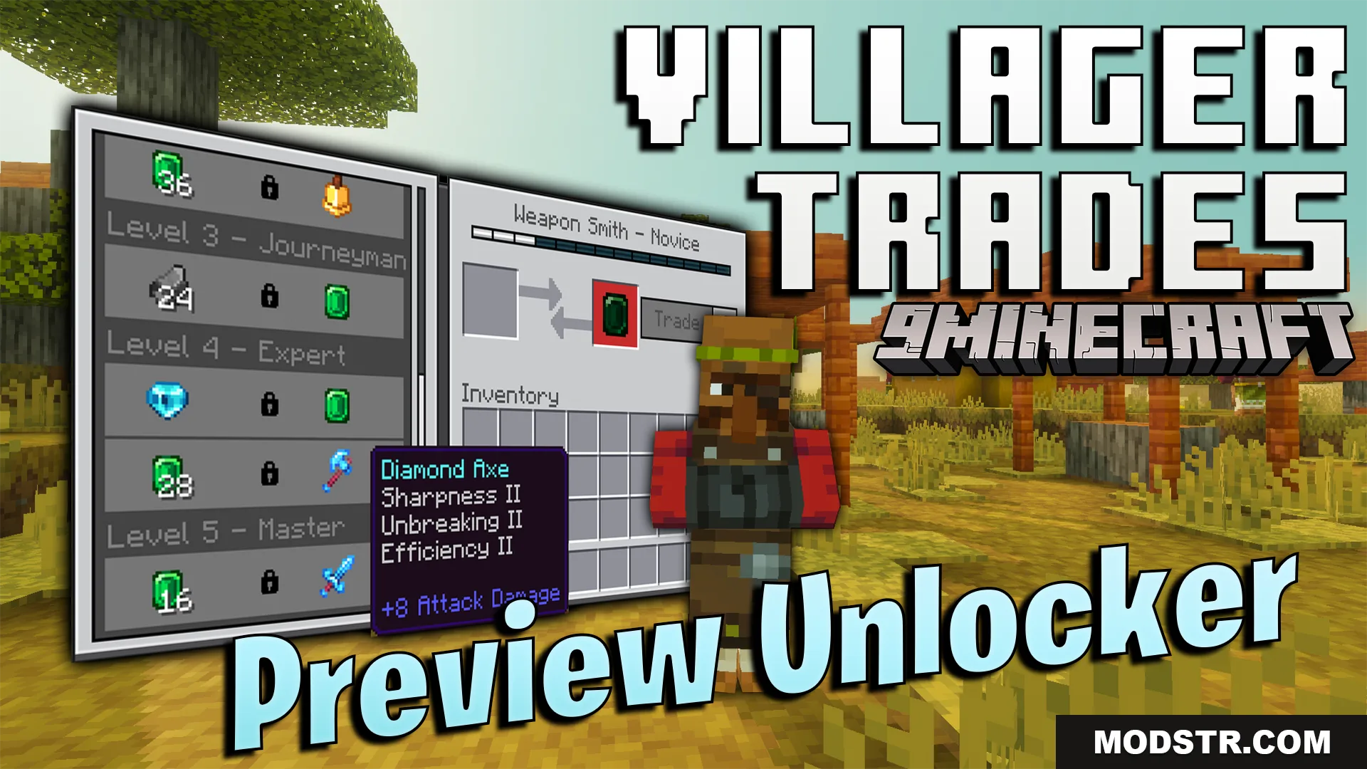Villager Trades Preview Unlocker Texture Pack (26.x, 1.21) – Reveal Locked Villager Trades