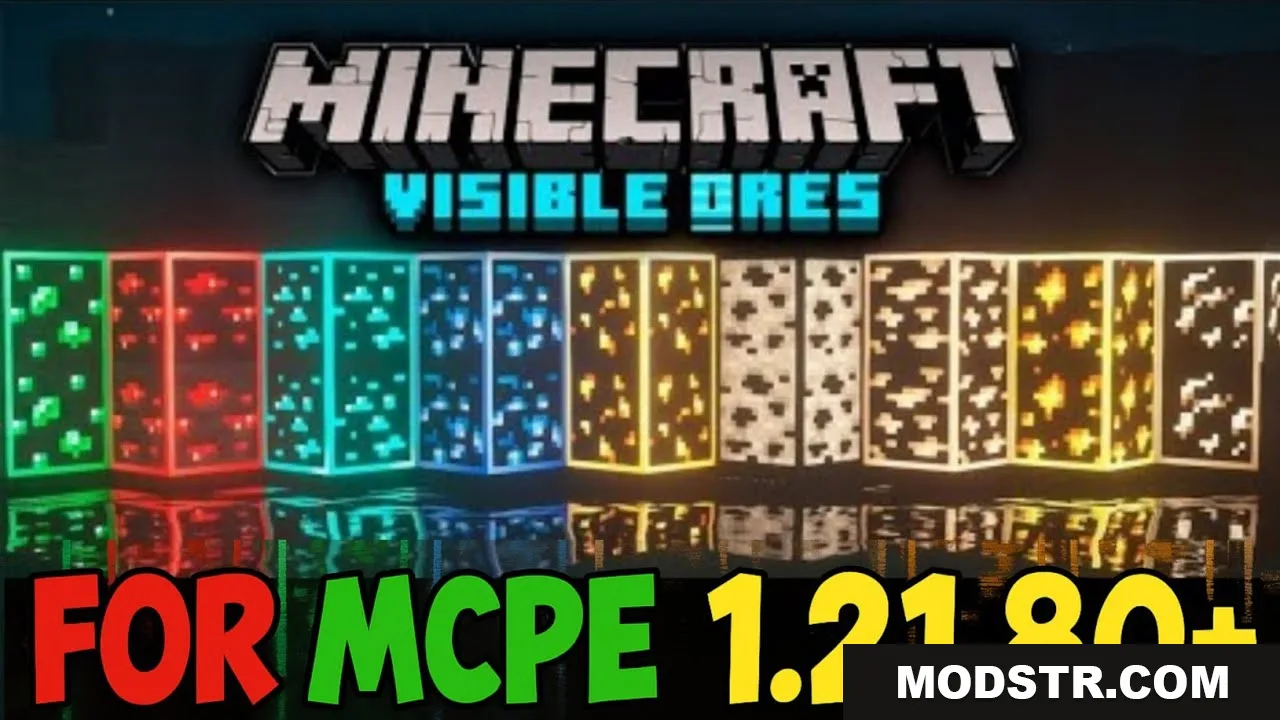 Visible Ores Plus Texture Pack (26.x, 1.21) – MCPE/Bedrock