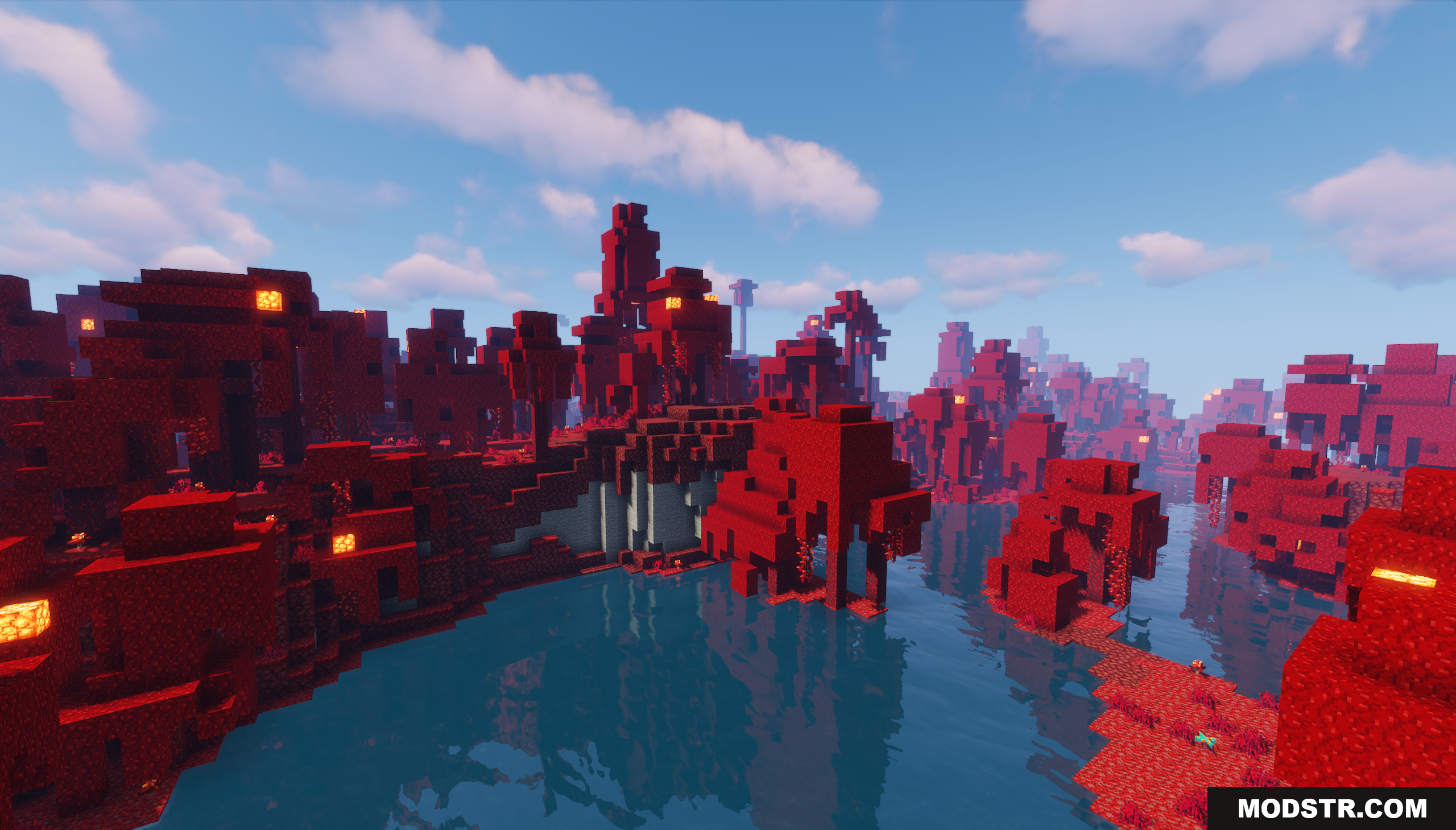 Warped Crimson Island Map Screenshot 5 A view of the Warped Crimson Island Map biome