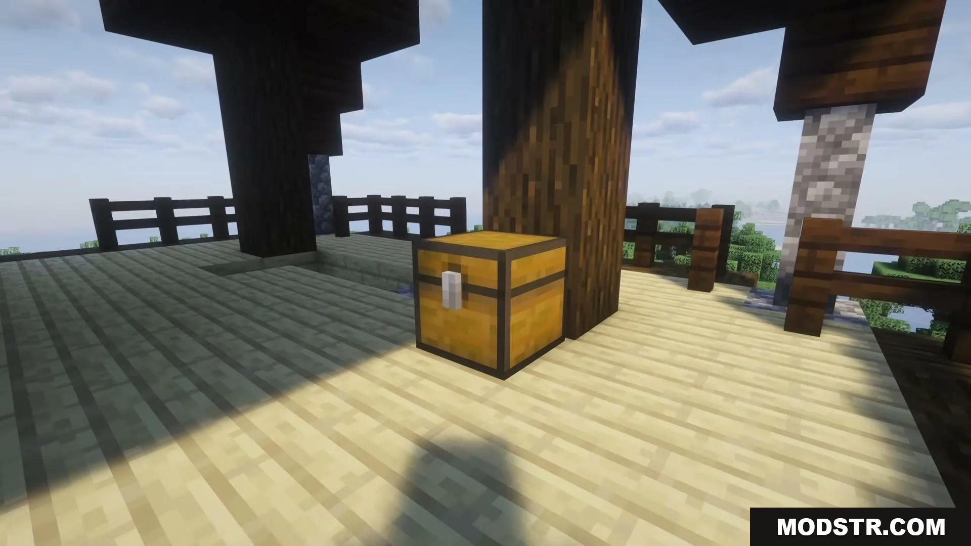 Wings of Fire by RipleysMods Mod Screenshot 4 A wooden chest on a balcony containing a rare petrified phoenix egg